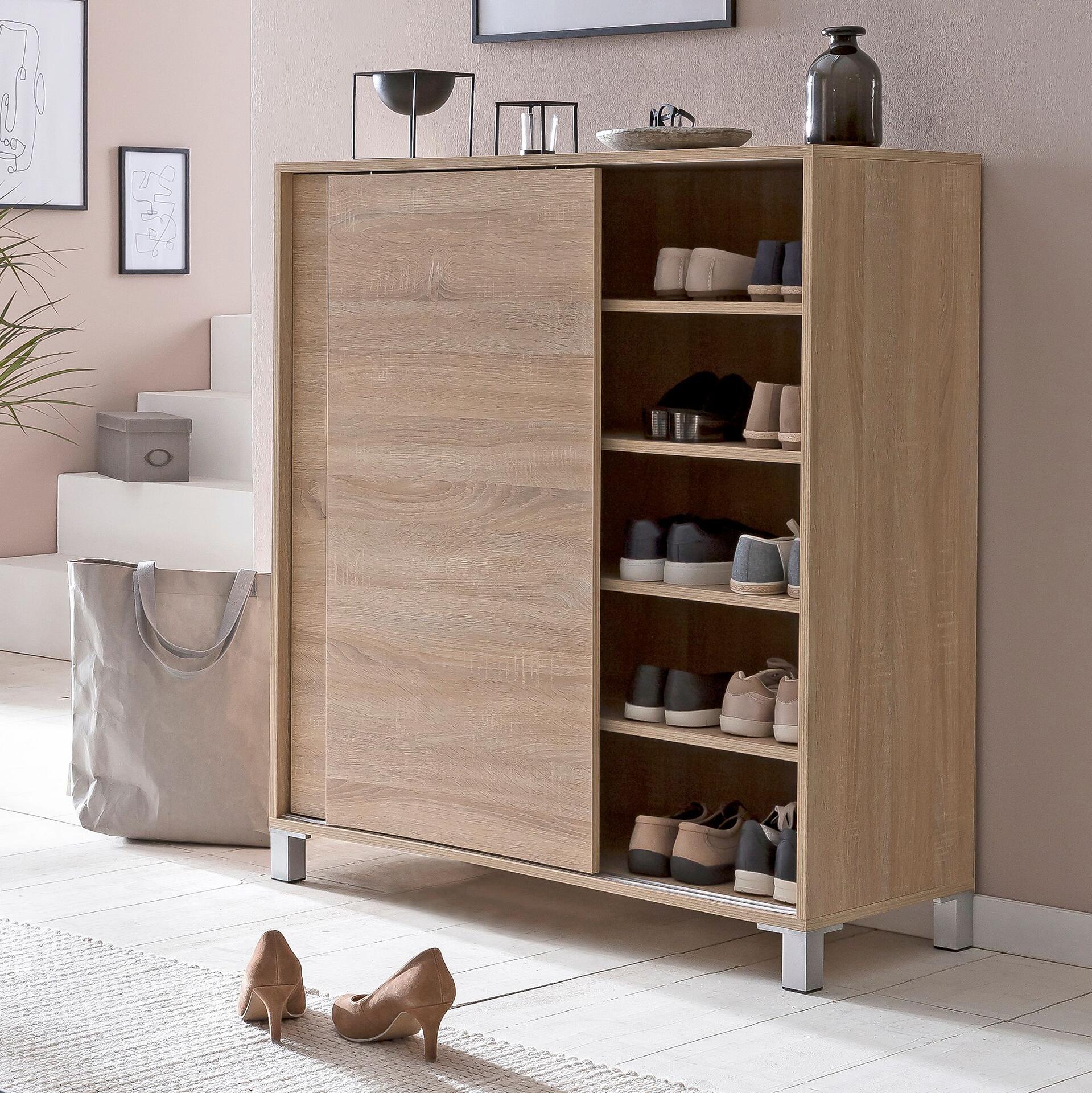 Schuhschrank Eiche Sonoma Nachbildung B/H/T: ca. 100x108x37,5 cm