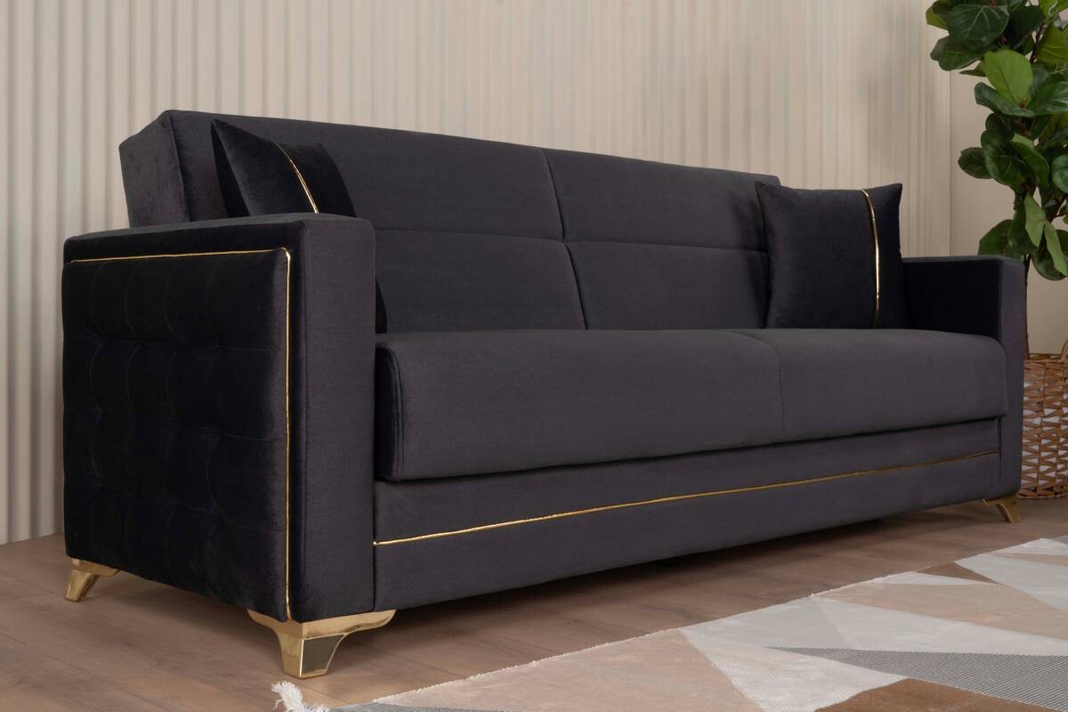 Sofa 3-2-1 Cavana anthrazit Microfaser