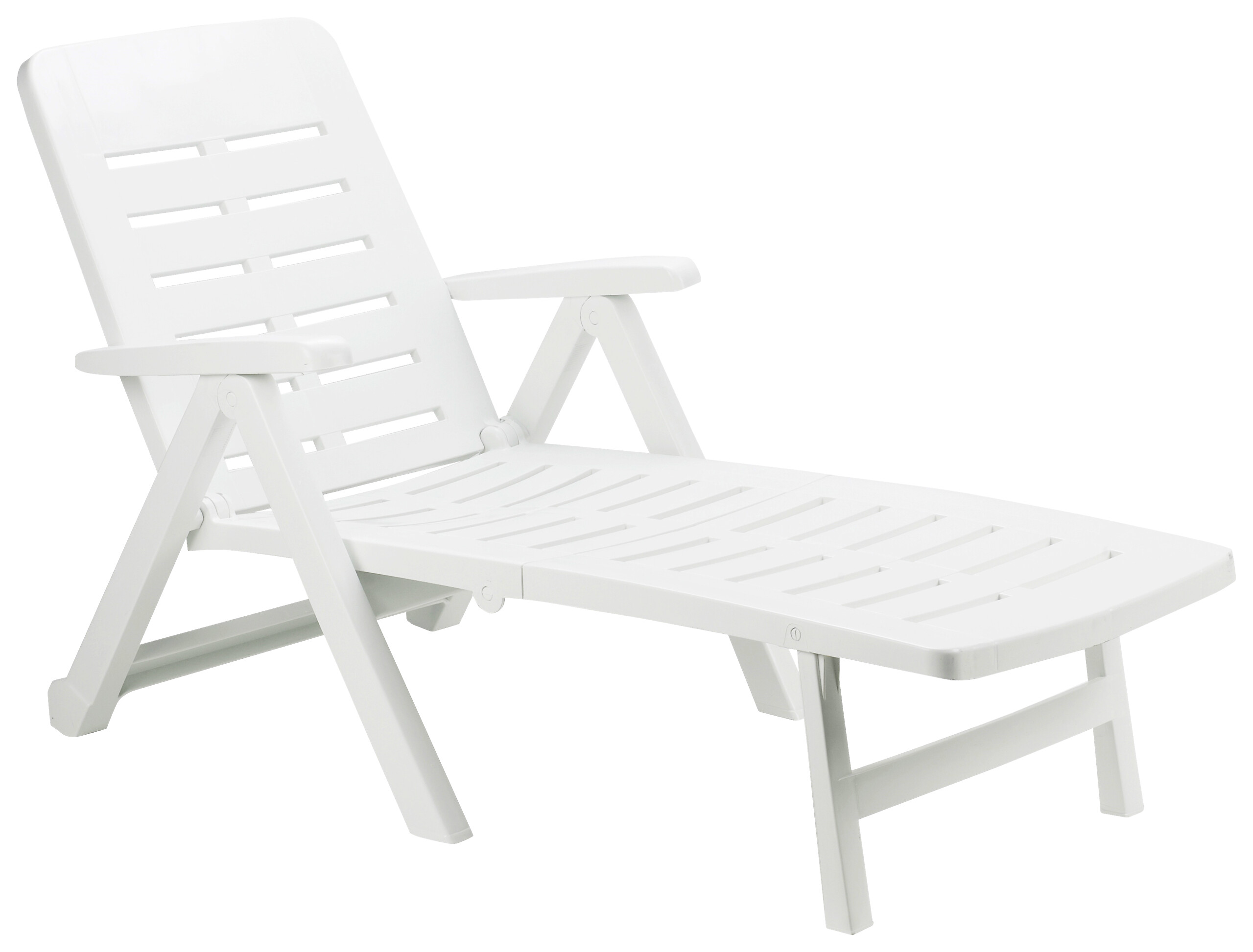 ProGarden Sonnenliege Smeraldo weiß Polypropylen H/L: ca. 96x72 cm