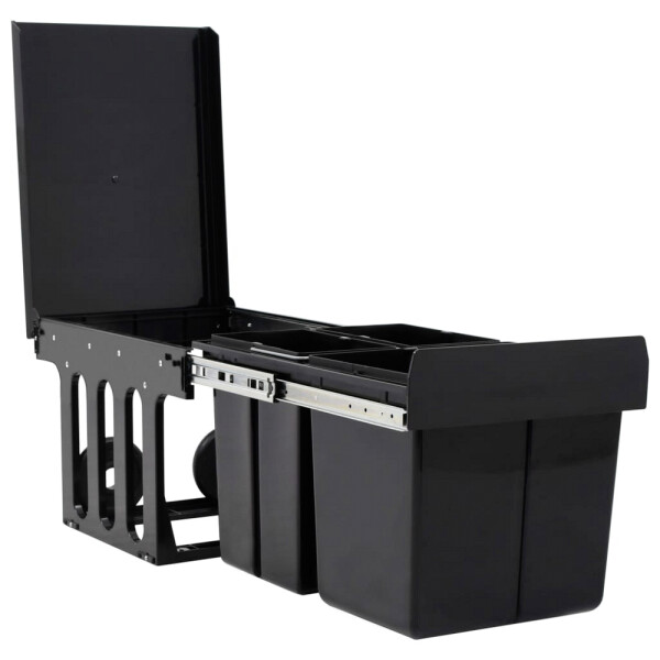 vidaXL Mülleimer schwarz