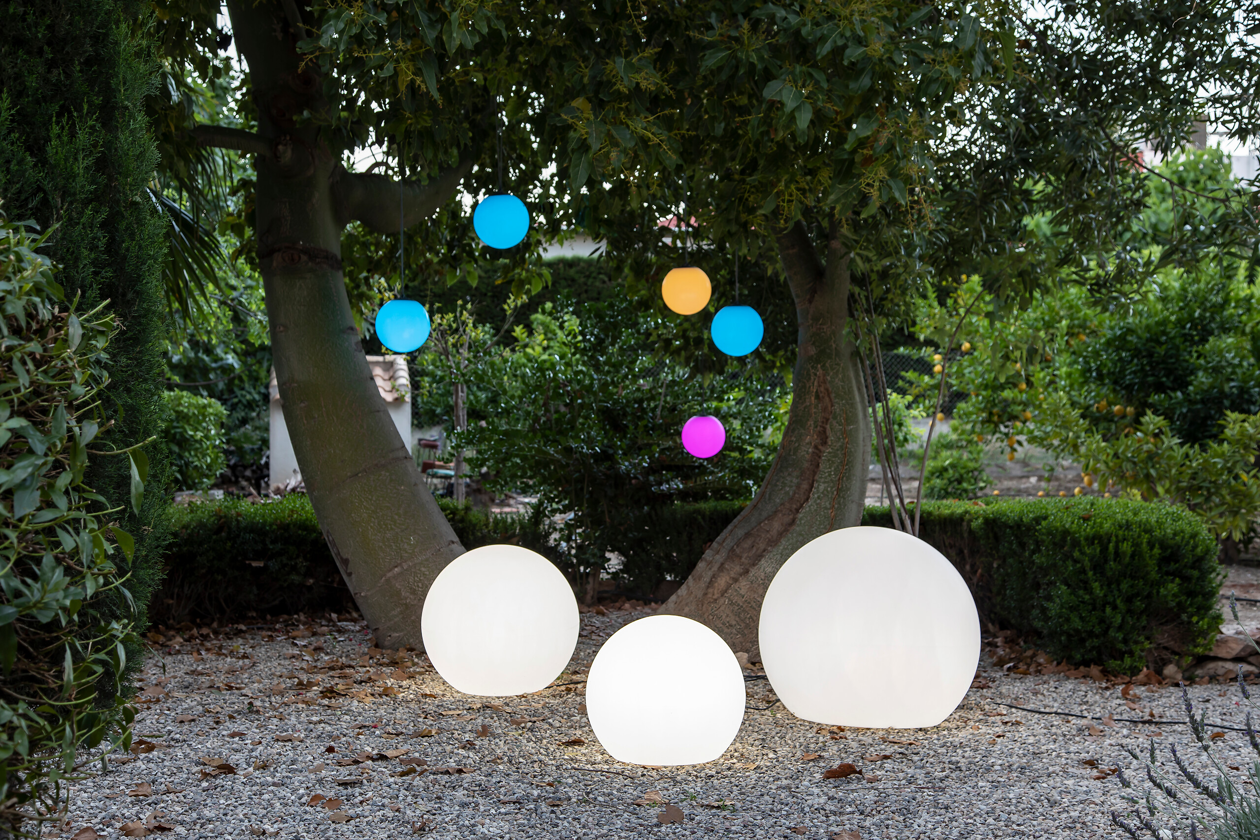 NewGarden LED-Leuchtkugel Buly-50 transparent Polyethylen B/H/L: ca. 50x44x50 cm