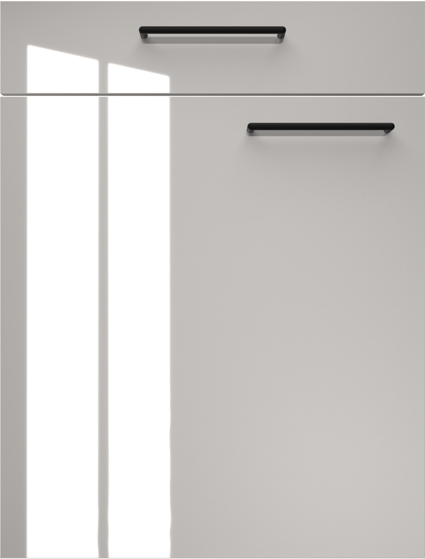 artego Küchenblock Eco Graphit Lack Hochglanz Toffee Sherwood matt Nachbildung B/T: ca. 300x60 cm