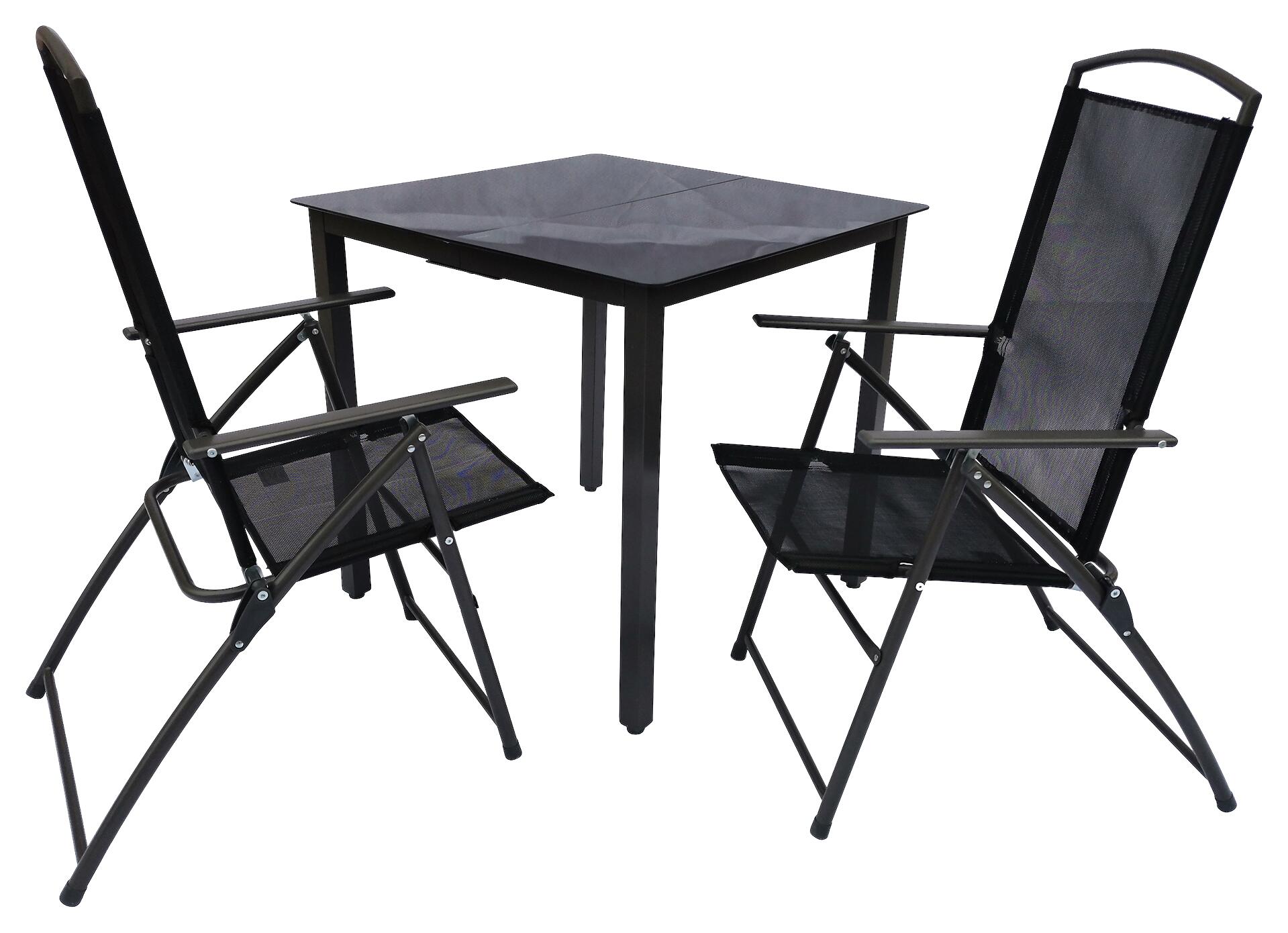 VCM Gartensitzgruppe anthrazit Aluminium B/H/T: ca. 80x76x80 cm