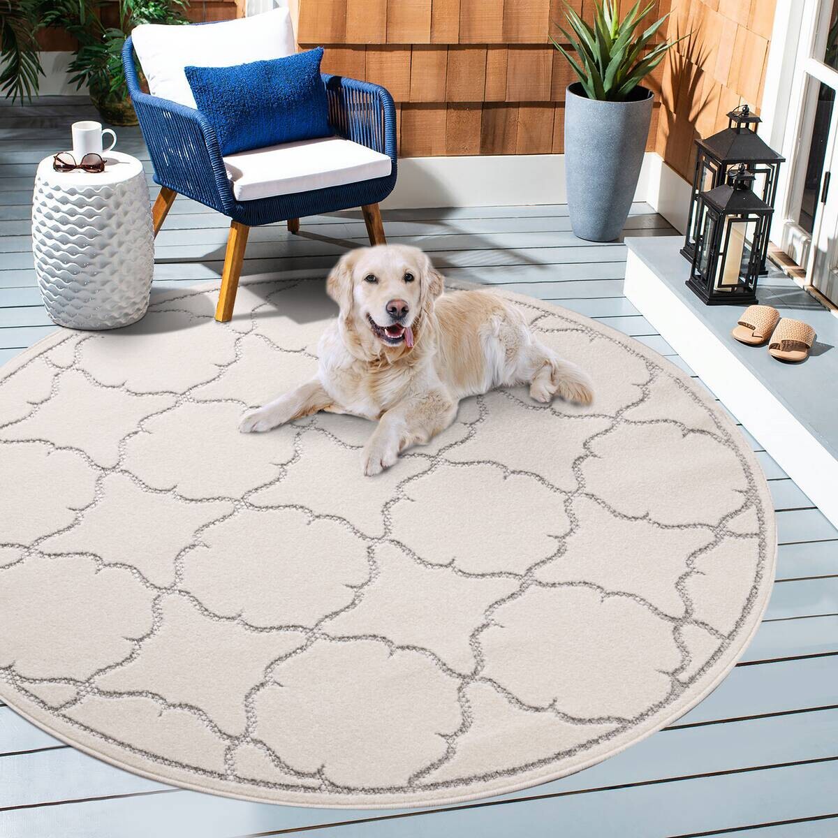 Sanat Outdoorteppich BERLIN creme B/L: ca. 150x150 cm