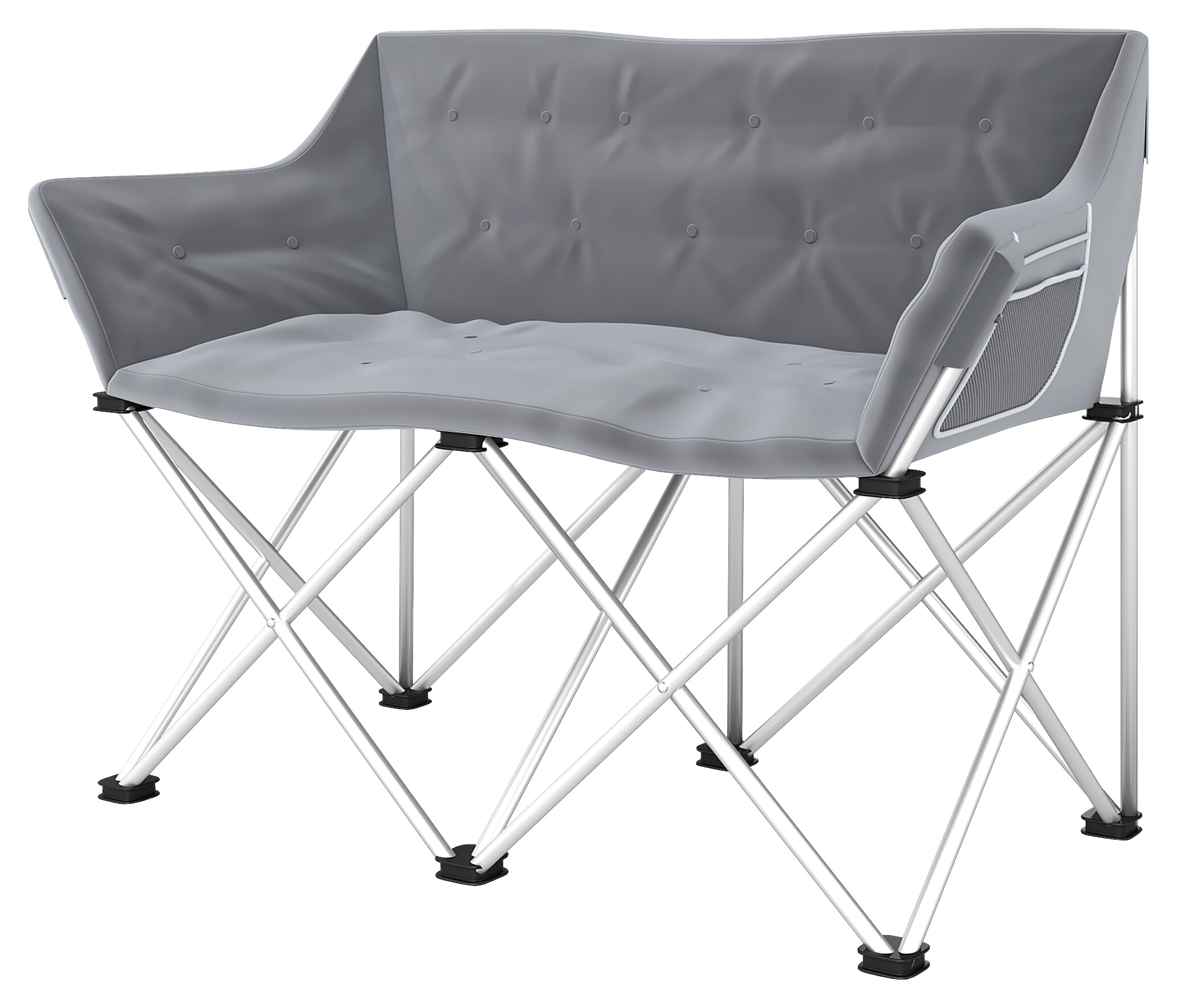 Outsunny Campingstuhl grau Metall B/H/L: ca. 57x95x120 cm