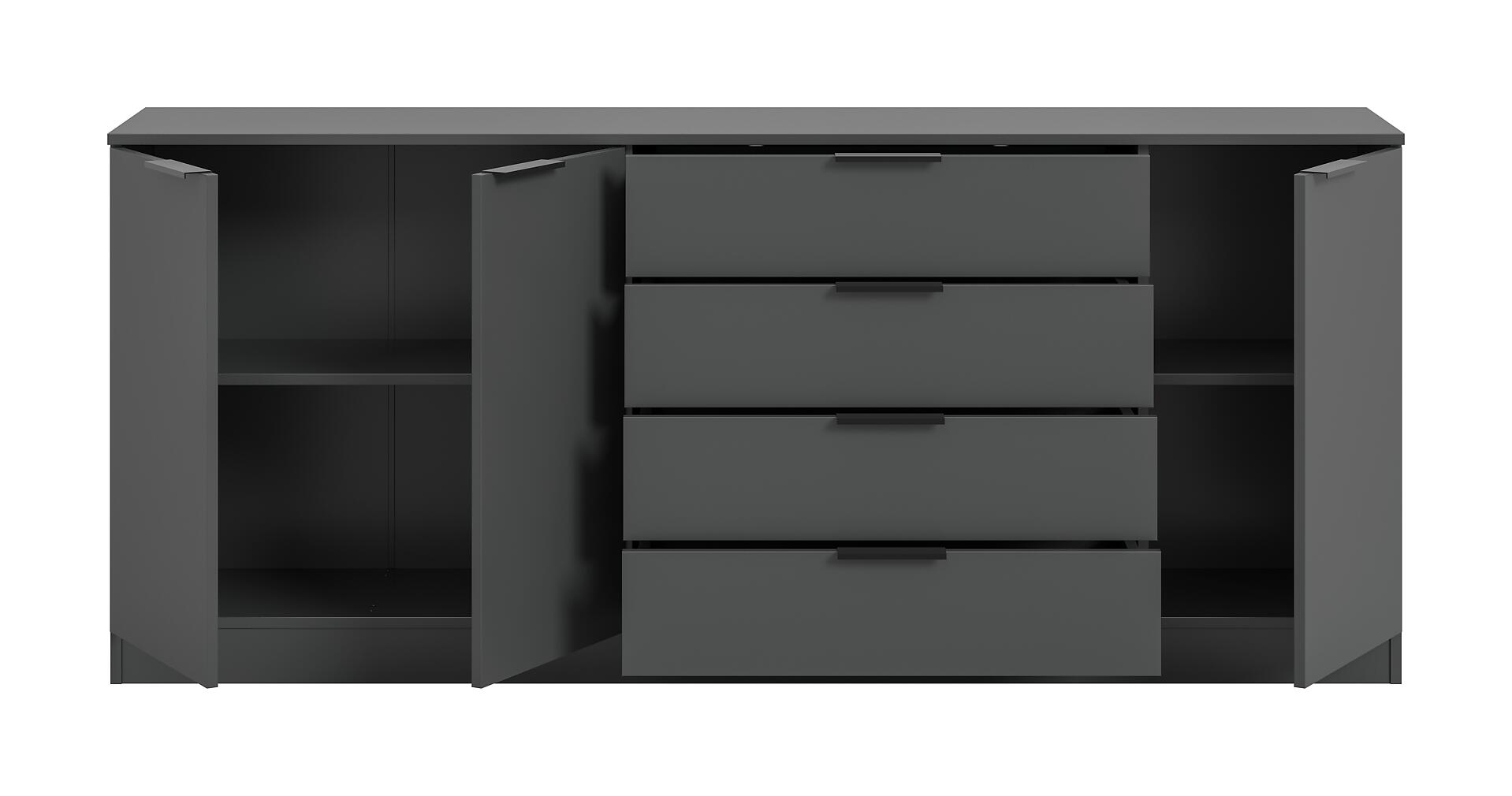 Kommode KOPENHAGEN anthrazit B/H/T: ca. 185x79x35 cm