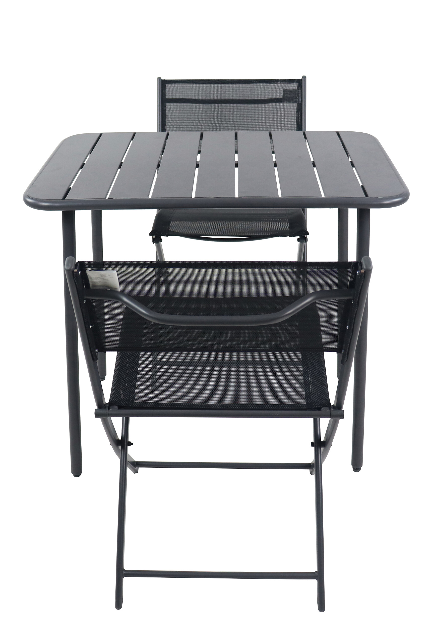 VCM Gartensitzgruppe Sumila schwarz Stahl B/H/L: ca. 80x72x55 cm