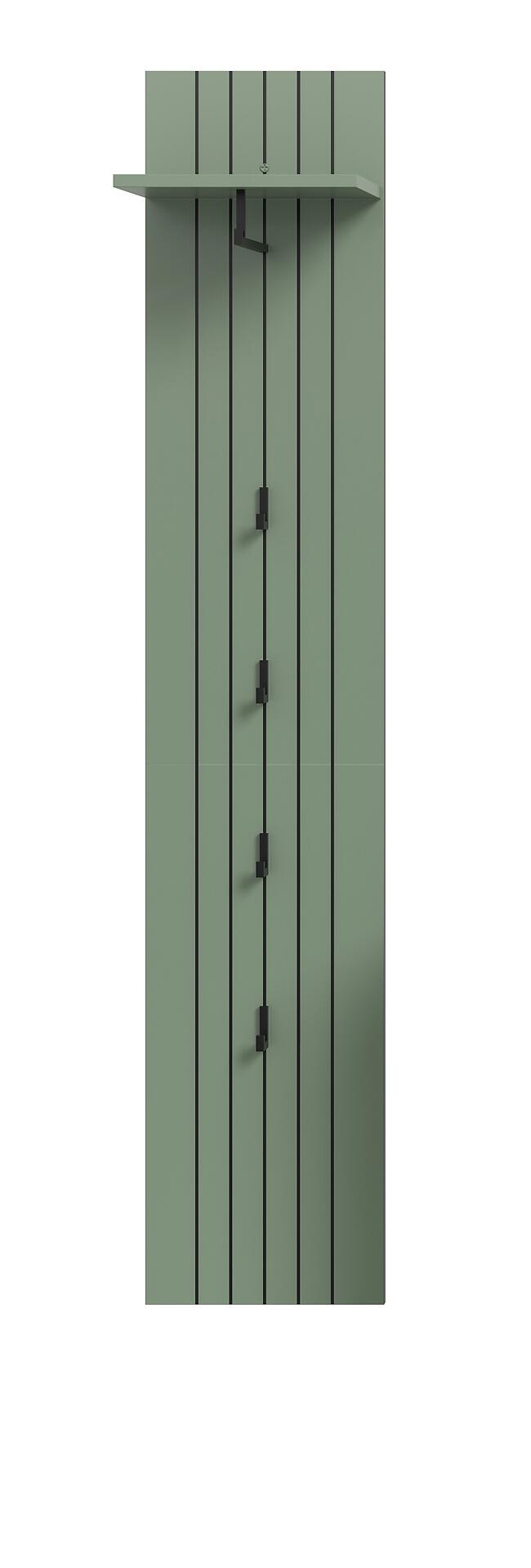 Garderobenpaneel STATION grün B/H/T: ca. 31x160x27 cm