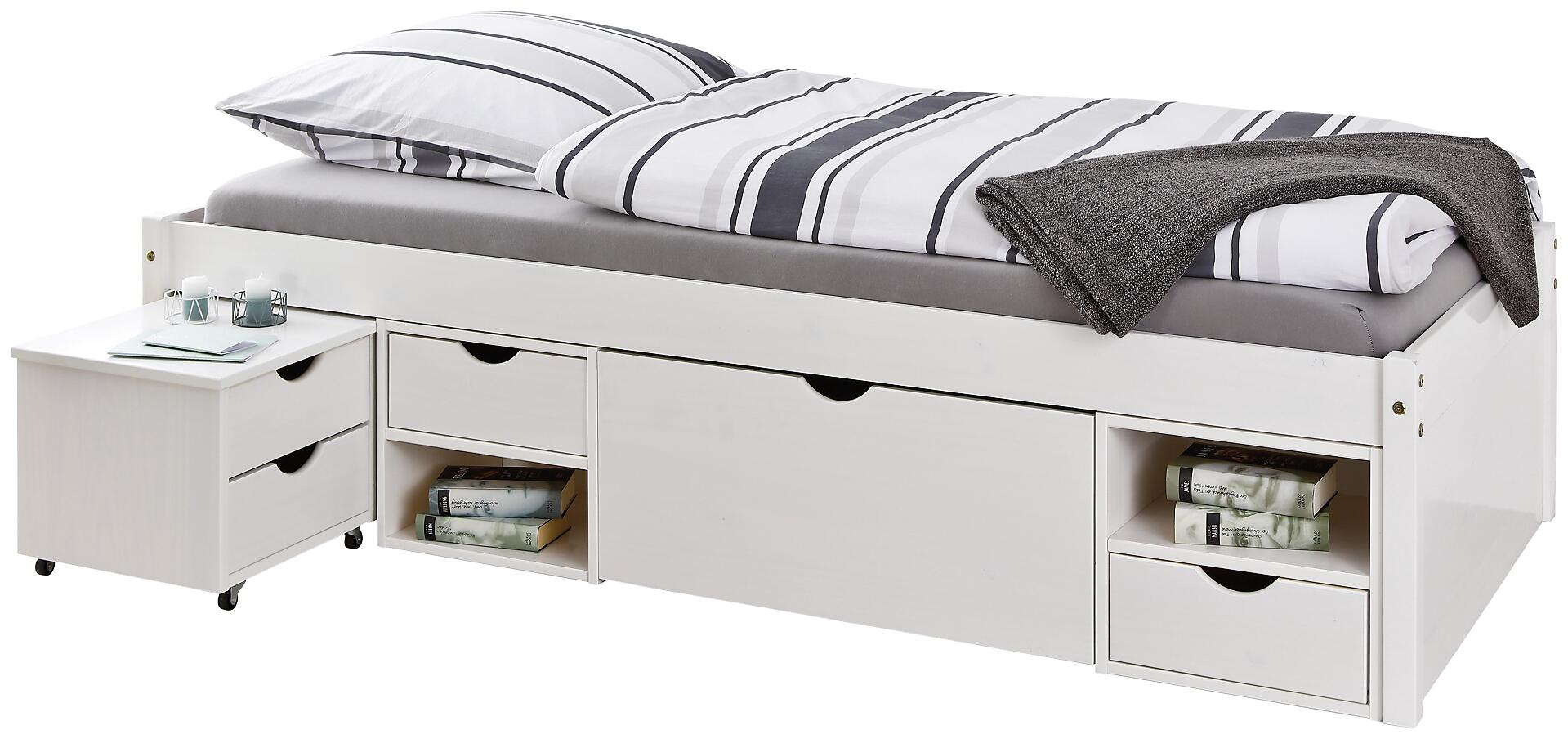 Funktionsbett Till weiß Liegefläche B/L: ca. 90x200 cm