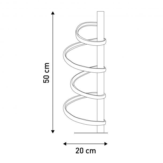 Näve Leuchten LED Tischleuchte NV3183322 schwarz Opal Metall Kunststoff H/T: ca. 50x20 cm null 1 Brennstellen