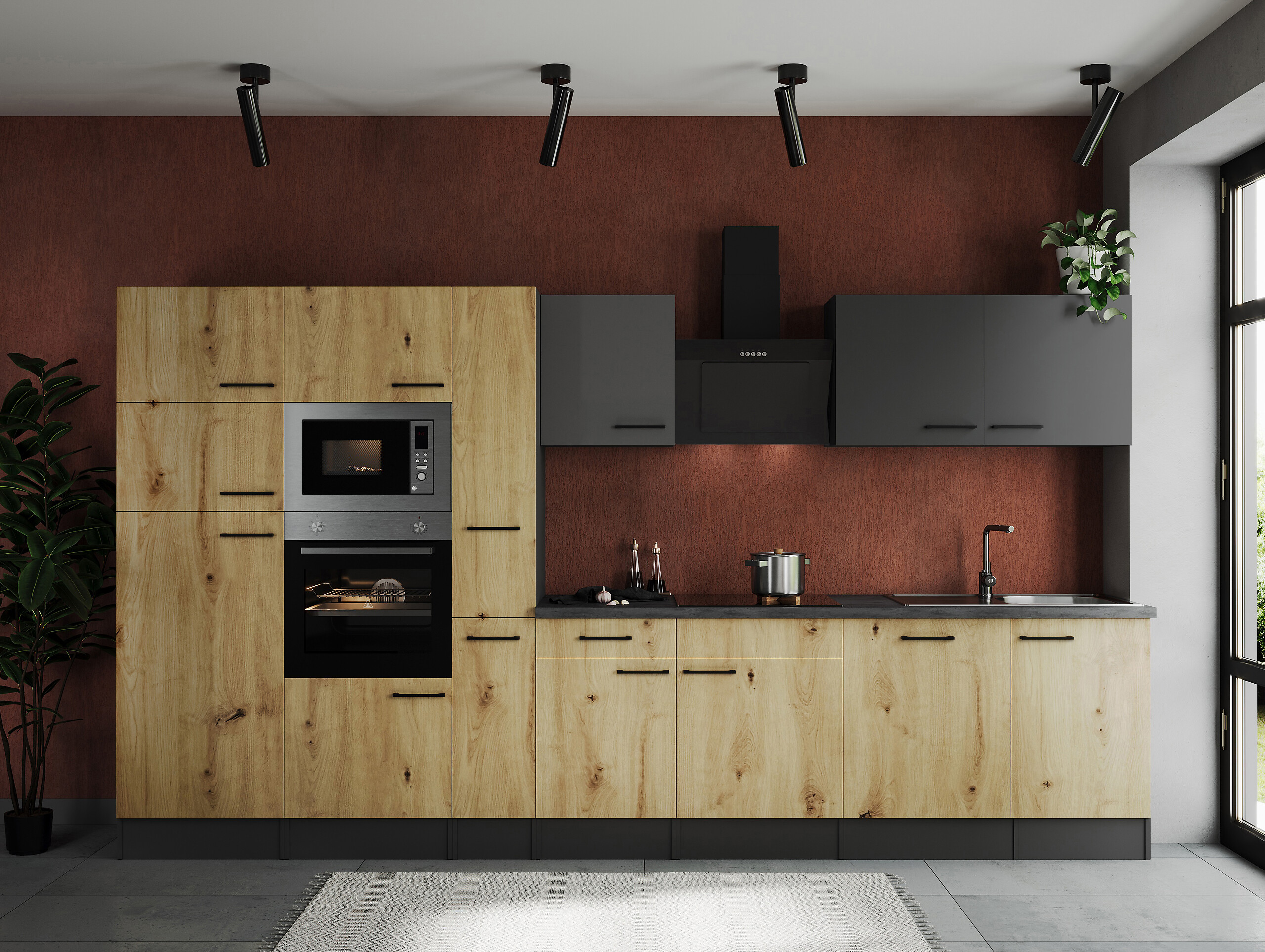 Küchenblock Oliver B/H/T: ca. 370x205x60 cm