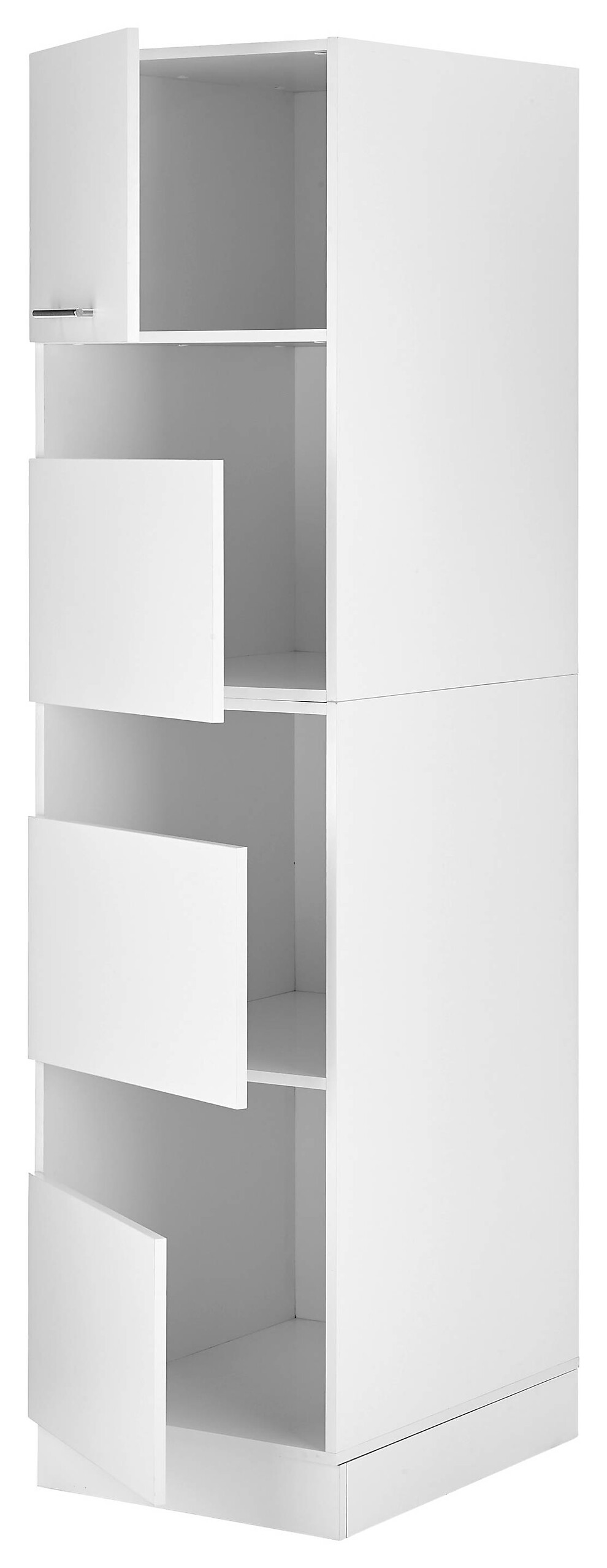 Respekta Wäscheschrank Clara weiß matt B/H/T: ca. 50x200x67,6 cm