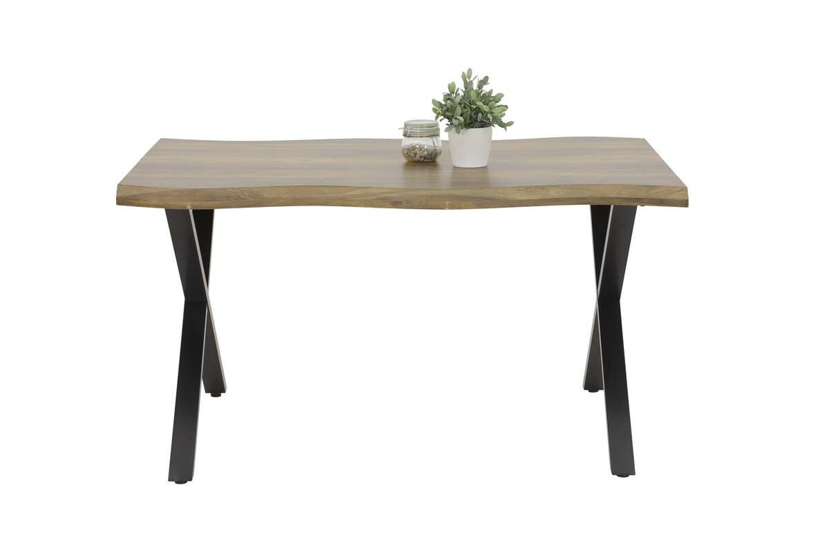 Esstisch Gerda braun Akazie Nachbildung B/H/T: ca. 140x76x90 cm