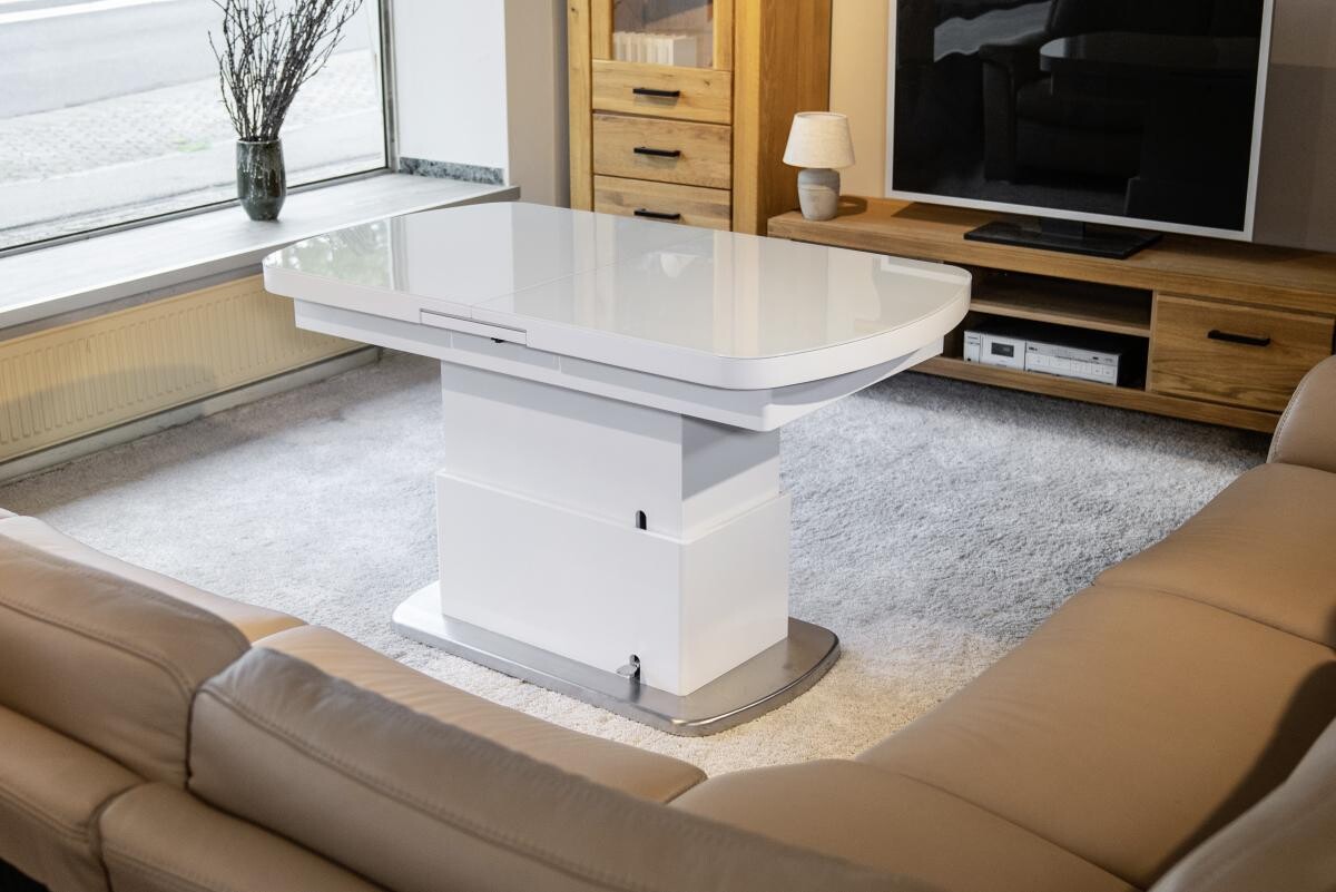 Couchtisch Levi weiß MDF B/H/T: ca. 135x50x75 cm