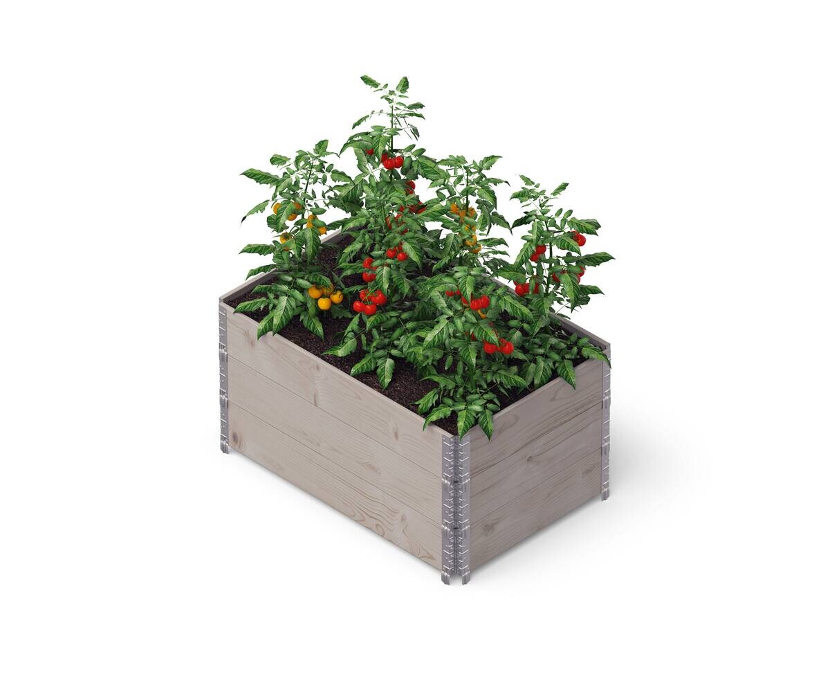 UPYARD Hochbeet INDUSTRIAL grau Holz B/L: ca. 80x120 cm