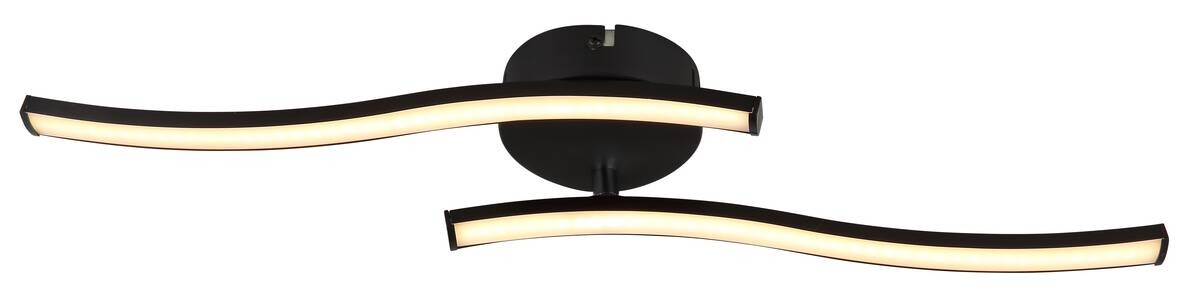 GLOBO LED-Deckenleuchte Tyler schwarz Opal Kunststoff B/H/T: ca. 10x7,2x51,5 cm 1 Brennstellen