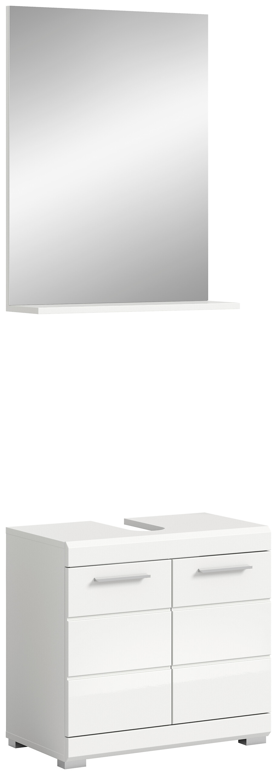 Badezimmer-Set Scout weiß weiß Hochglanz B/H/T: ca. 60x191x34 cm Badezimmer-Set Scout weiß weiß Hochglanz B/H/T: ca. 60x191x34 cm