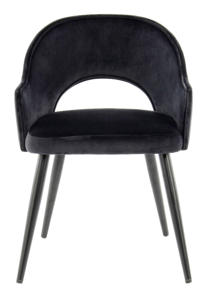 Stuhl Joris 100 2er schwarz Microfaser B/H/T: ca. 55x77x58 cm