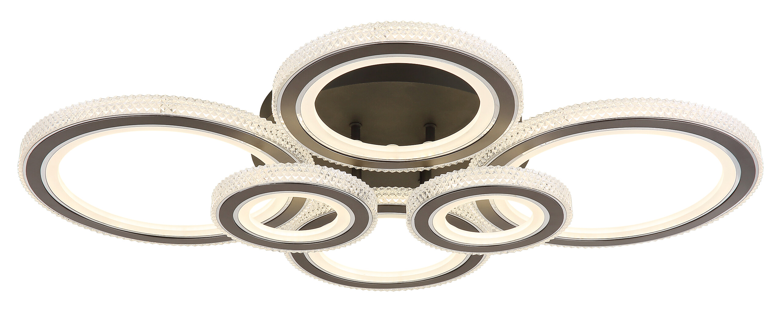 GLOBO LED Deckenleuchte anthrazit mattschwarz Opal Acryl Metall B/H: ca. 78x12 cm 1 Brennstellen