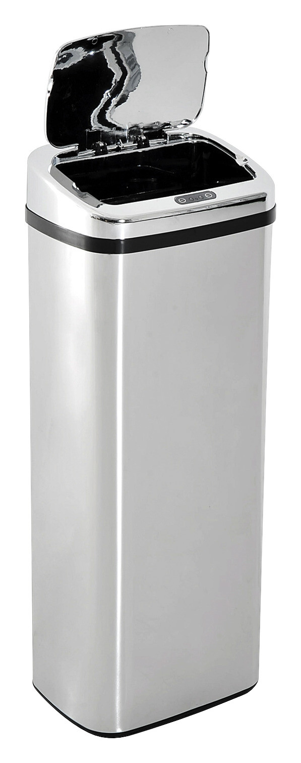 HOMCOM Mülleimer mit Sensor silber B/H/L: ca. 25x84x33 cm