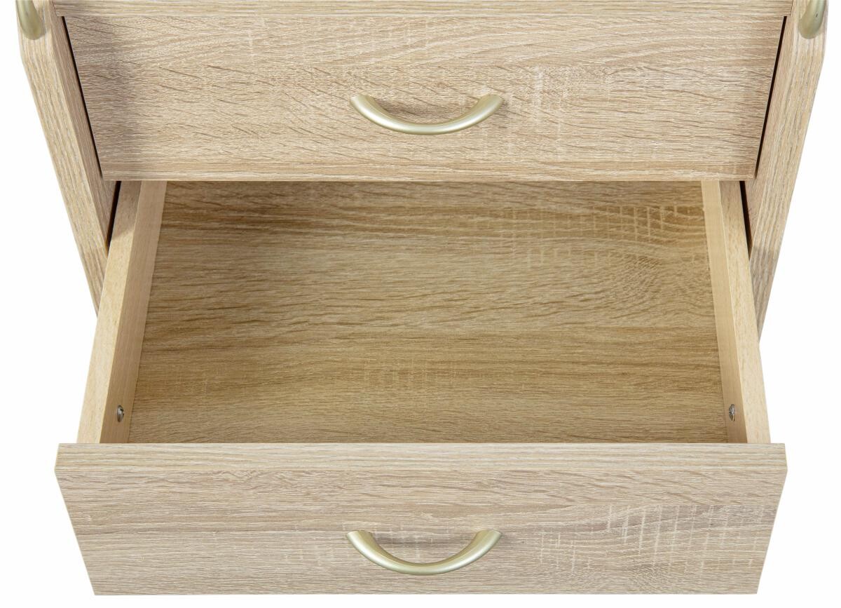 Rollcontainer Novi Eiche Sonoma Nachbildung B/H/T: ca. 40x65x36 cm