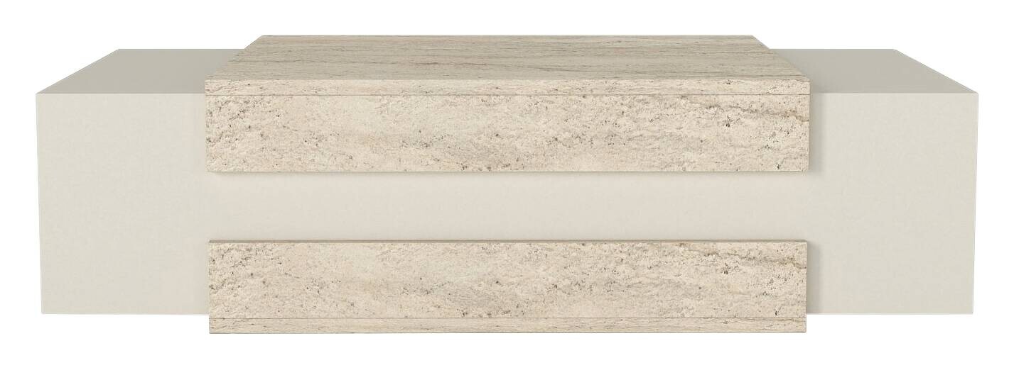 moebel17 Couchtisch Nora beige granit Spanplatte B/H/T: ca. 110x57x31 cm