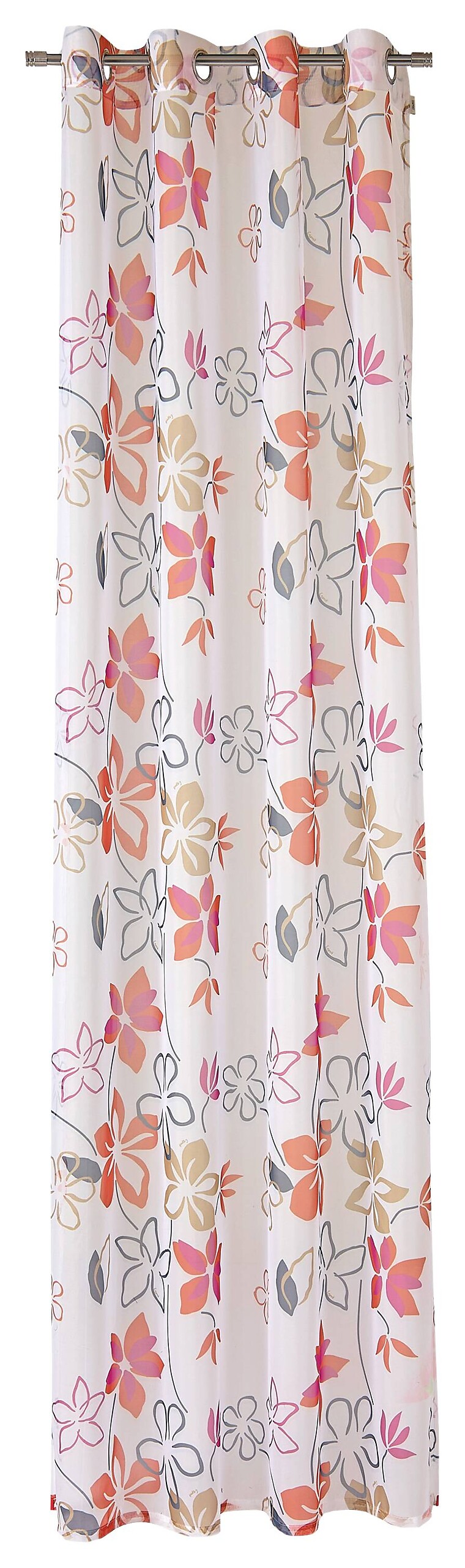 Esprit Ösenvorhang E-Joy rot B/L: ca. 140x250 cm