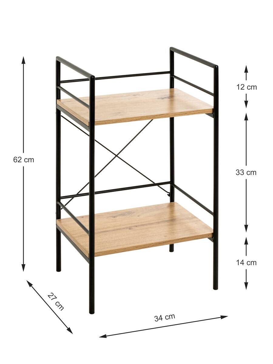 Regal Eiche Nachbildung schwarz B/H/T: ca. 34x62x27 cm