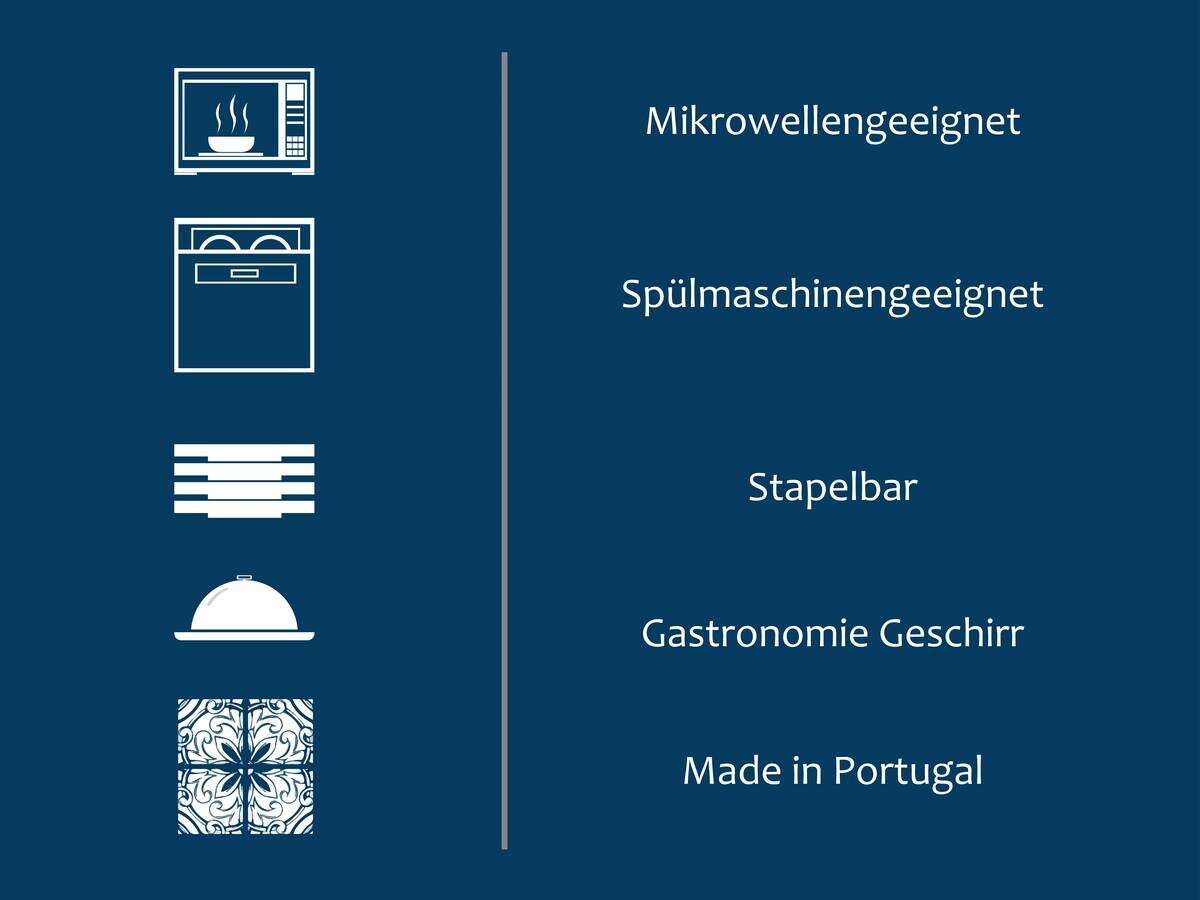 CreaTable Tafelservice Unico Toscania offwhite Steinzeug 12 tlg.