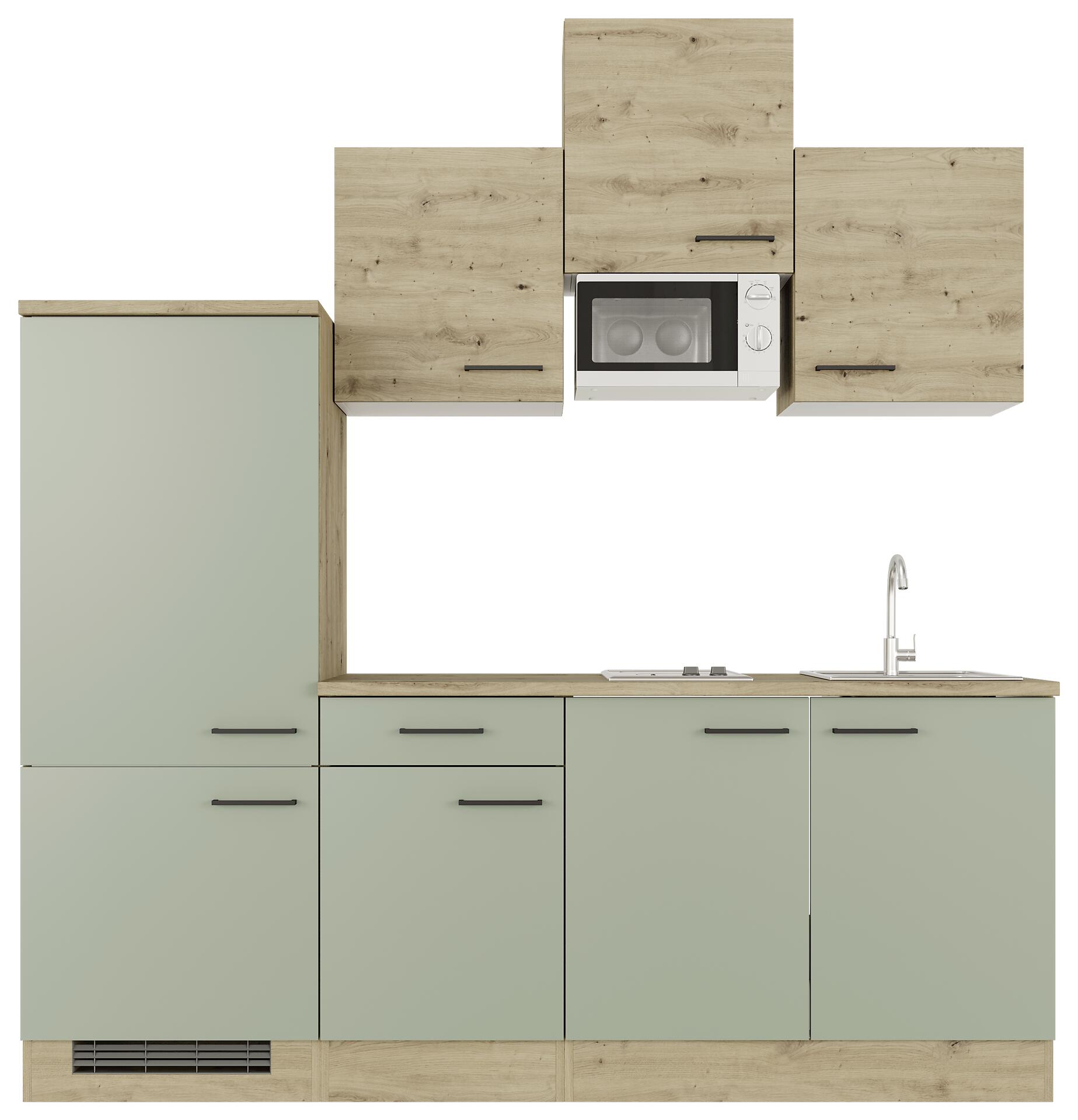 Küchenblock Cara grün matt B/H/T: ca. 210x226x60 cm Küchenblock Cara grün matt B/H/T: ca. 210x226x60 cm