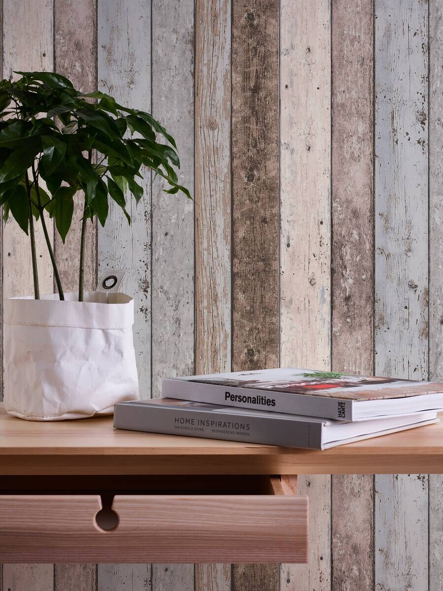A.S.Creation Vliestapete Best of Wood`n Stone 2nd Edition Holzoptik braun B/L: ca. 53x1005 cm