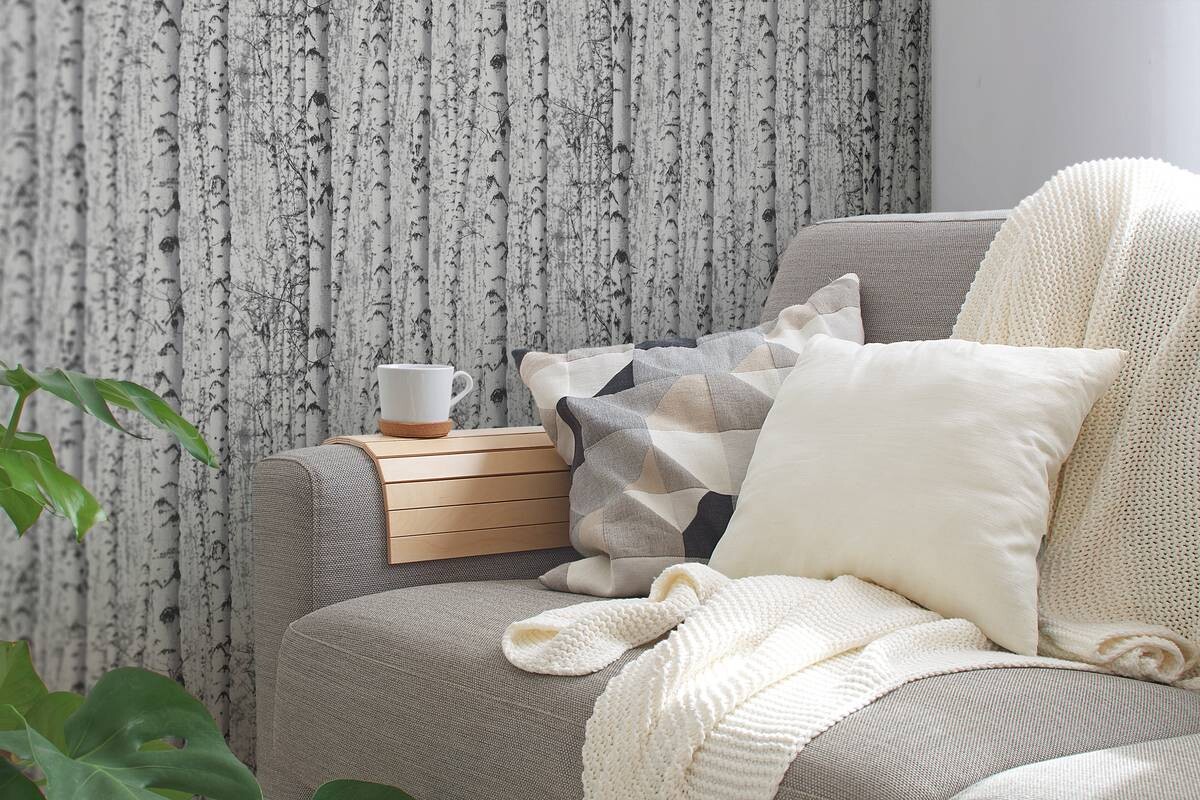 A.S.Creation Vliestapete Waldin Birkenwald schwarz weiß B/H: ca. 0,53x10,05 cm