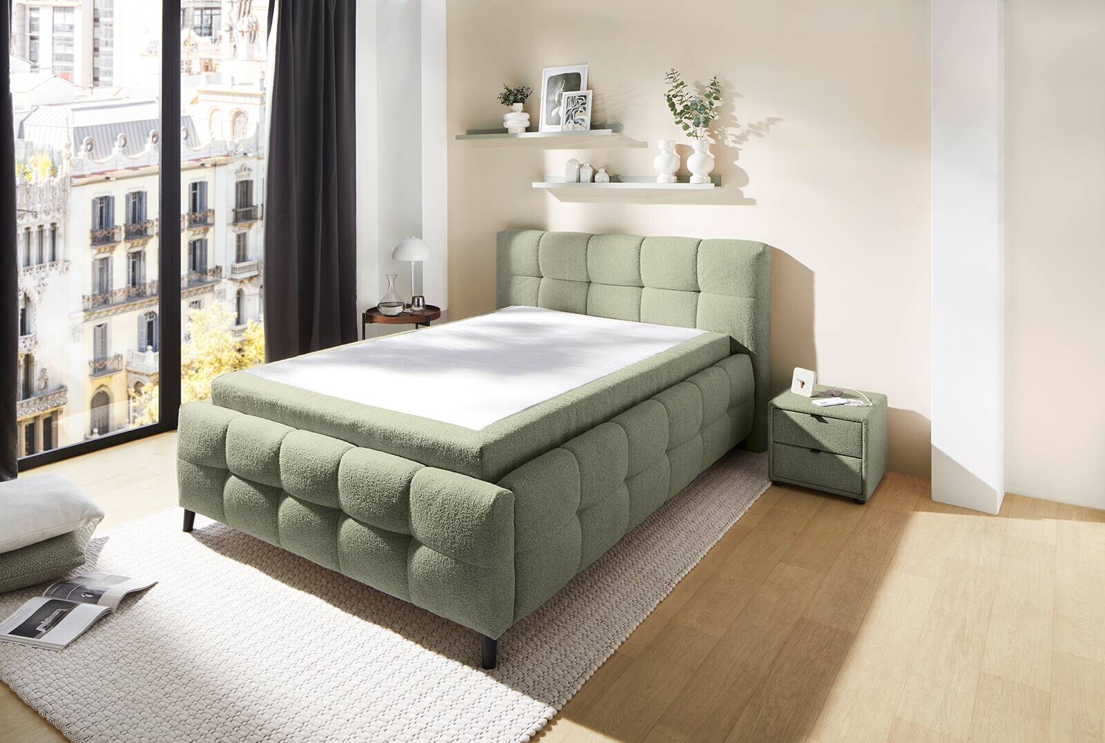 Polsterbett grün Liegefläche B/L: ca. 140x200 cm Polsterbett grün Liegefläche B/L: ca. 140x200 cm