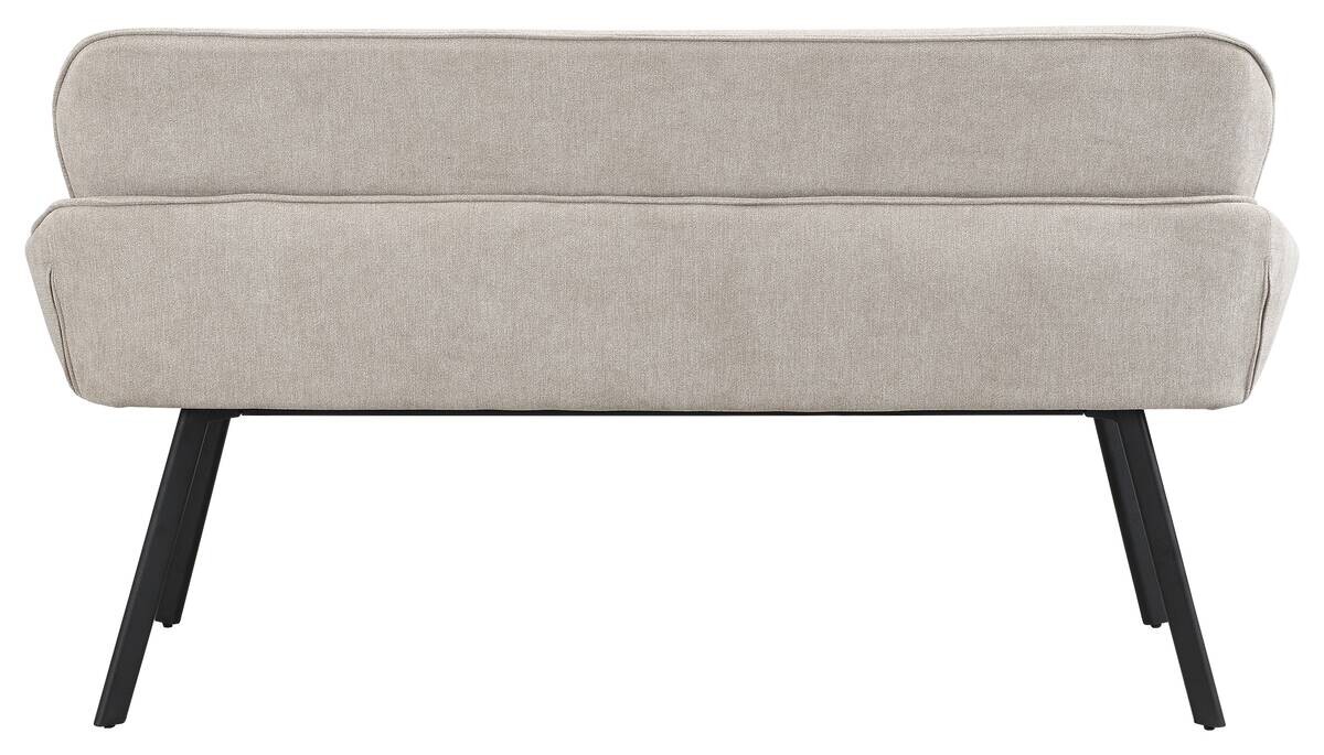 Sitzbank RICO schwarz taupe Metall Stoff B/H/T: ca. 140x90x62 cm