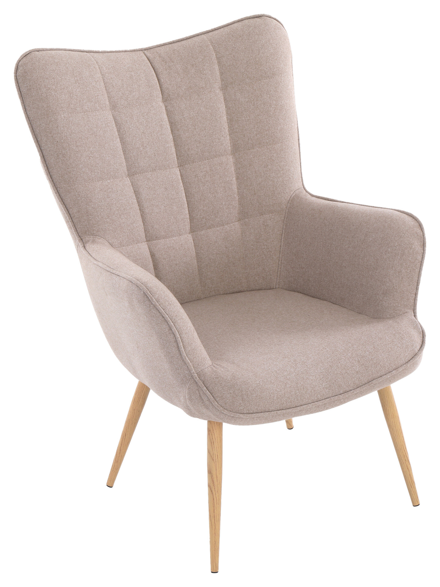 byLIVING Sessel UTA sand natur Stoff Metall B/H/T: ca. 72x97x80 cm