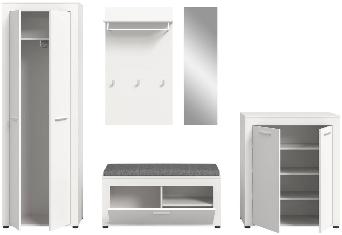 Garderobe JAM weiß B/H/T: ca. 285x191x35 cm