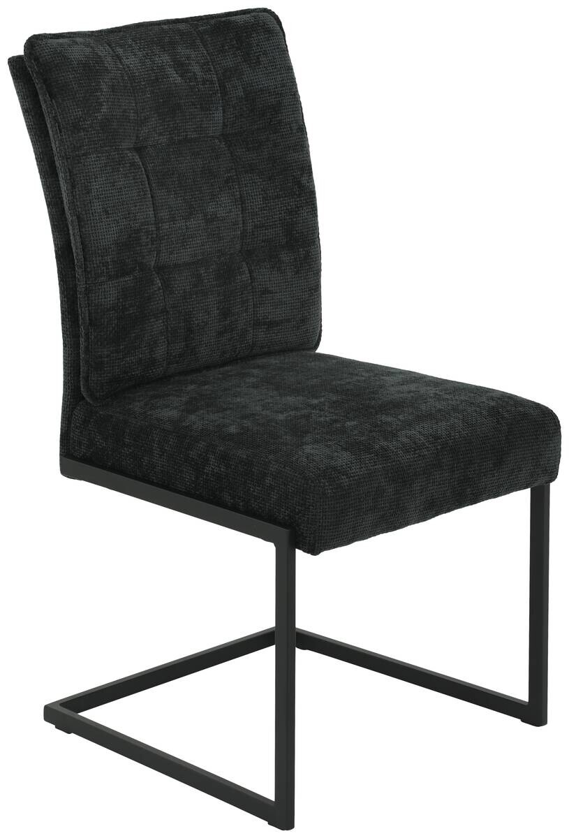 Schwingstuhl Olivia, 2er-Set anthrazit Microfaser Webstoff B/H/T: ca. 52x98x66 cm