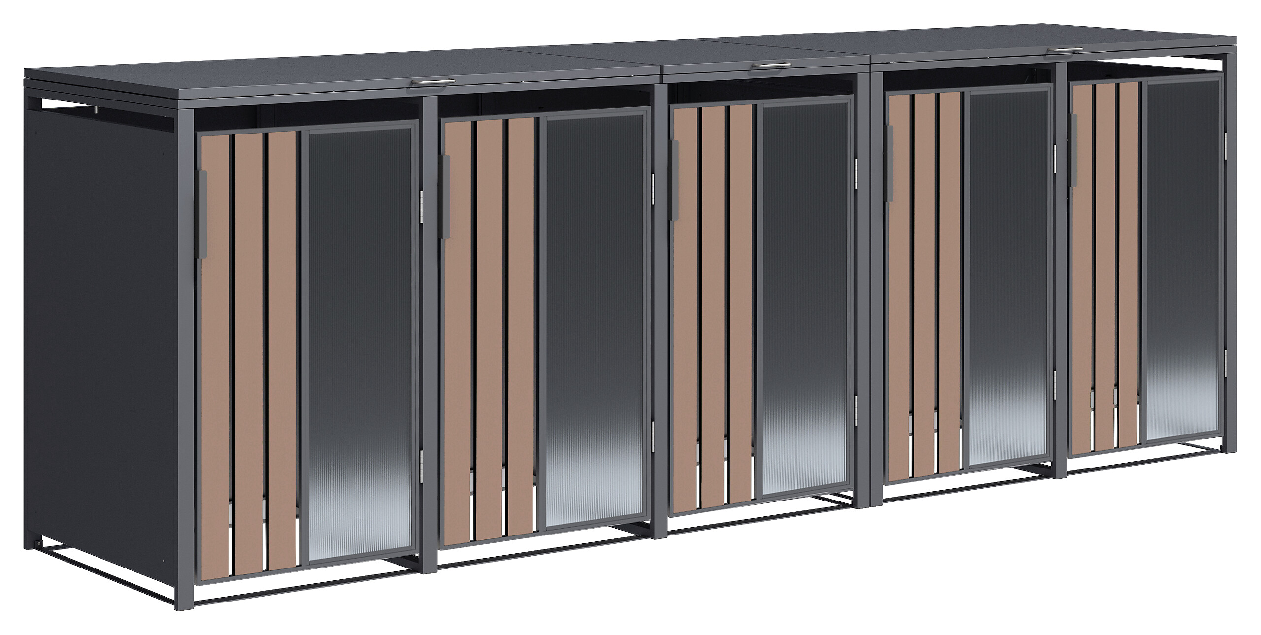 Westmann Mülltonnenbox Status anthrazit B/H/L: ca. 330x116x80 cm
