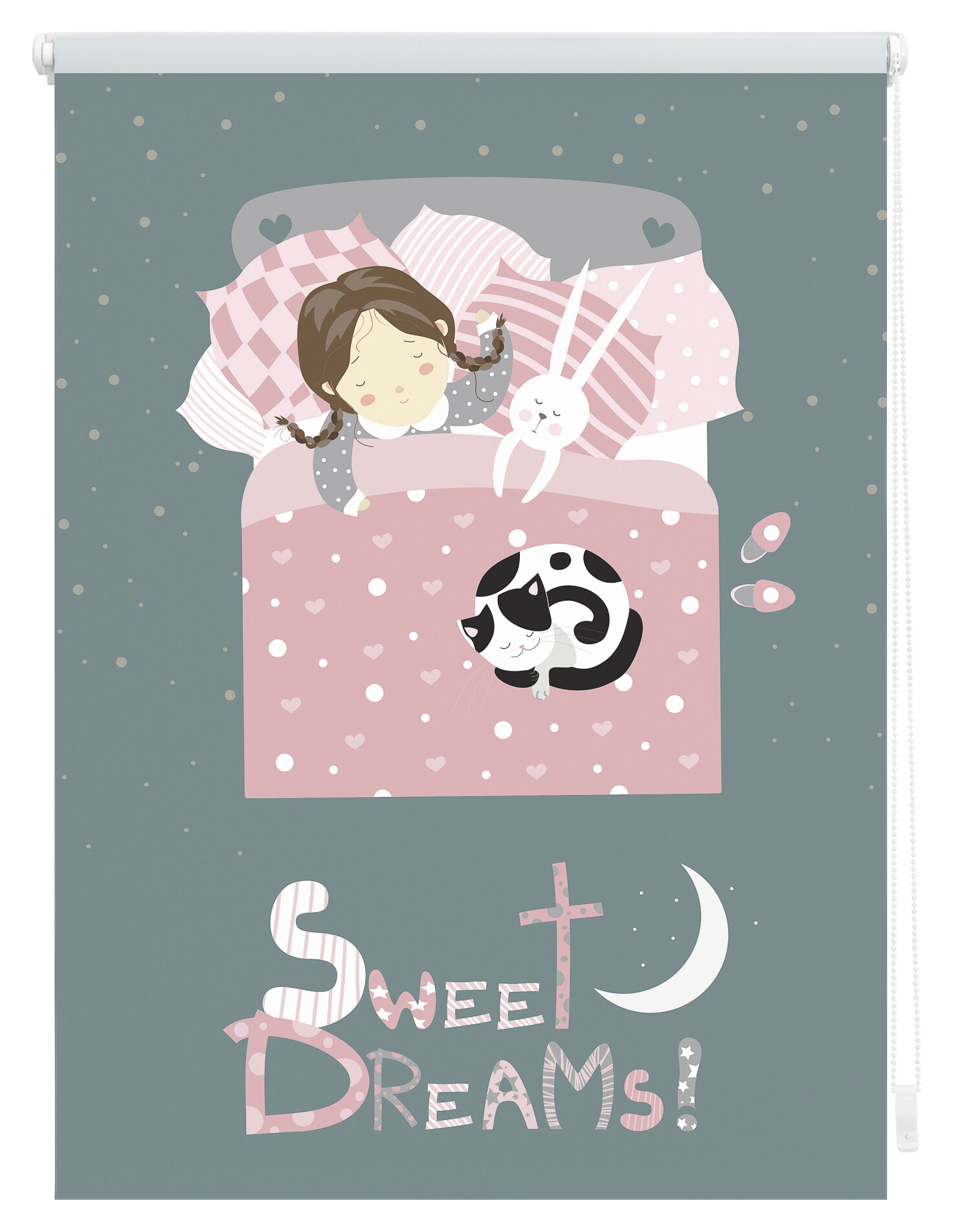 LICHTBLICK Verdunkelungsrollo Sweet Dreams grau B/L: ca. 60x150 cm