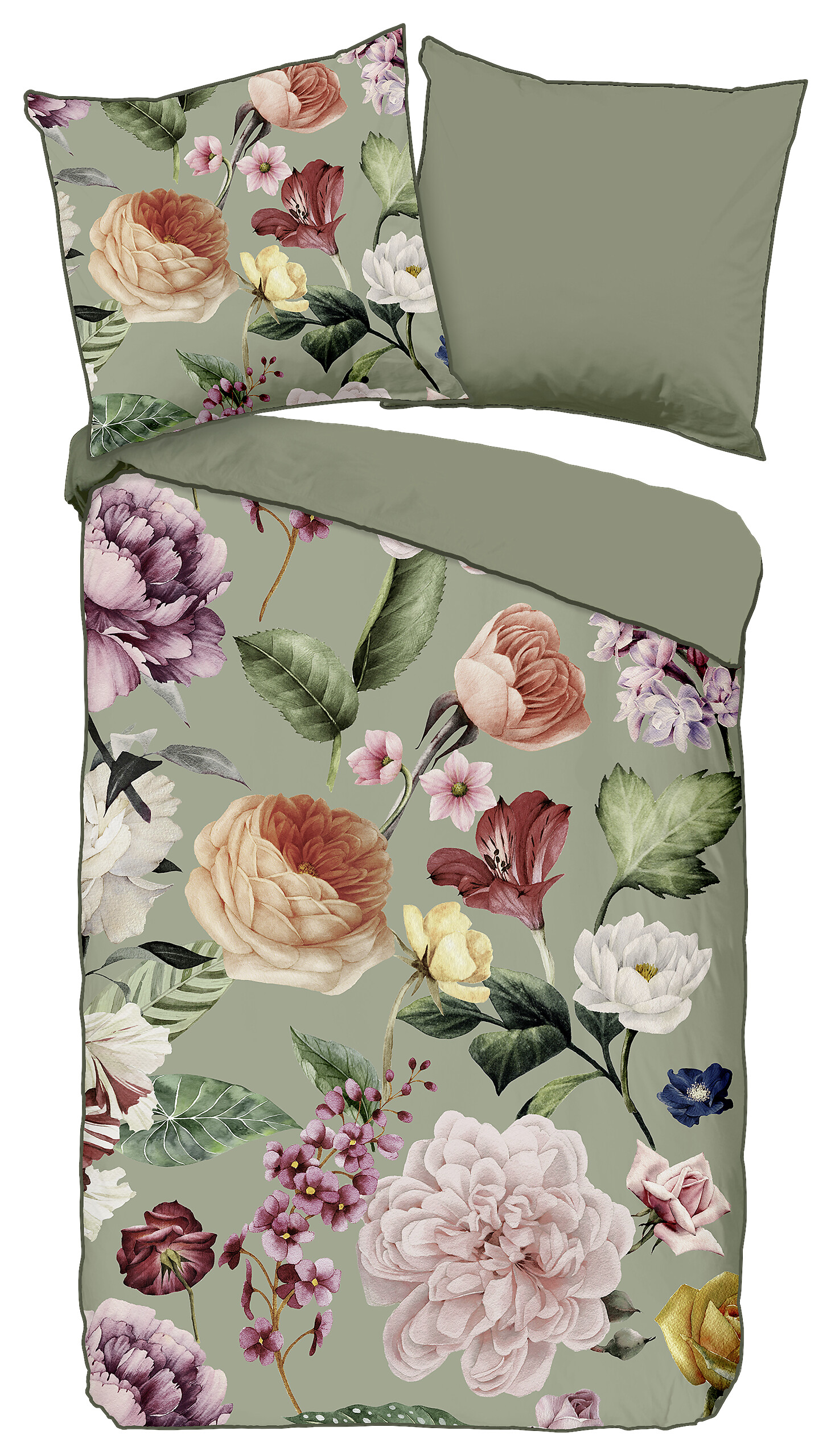 Baumwoll Bettwäsche Fiori Satin