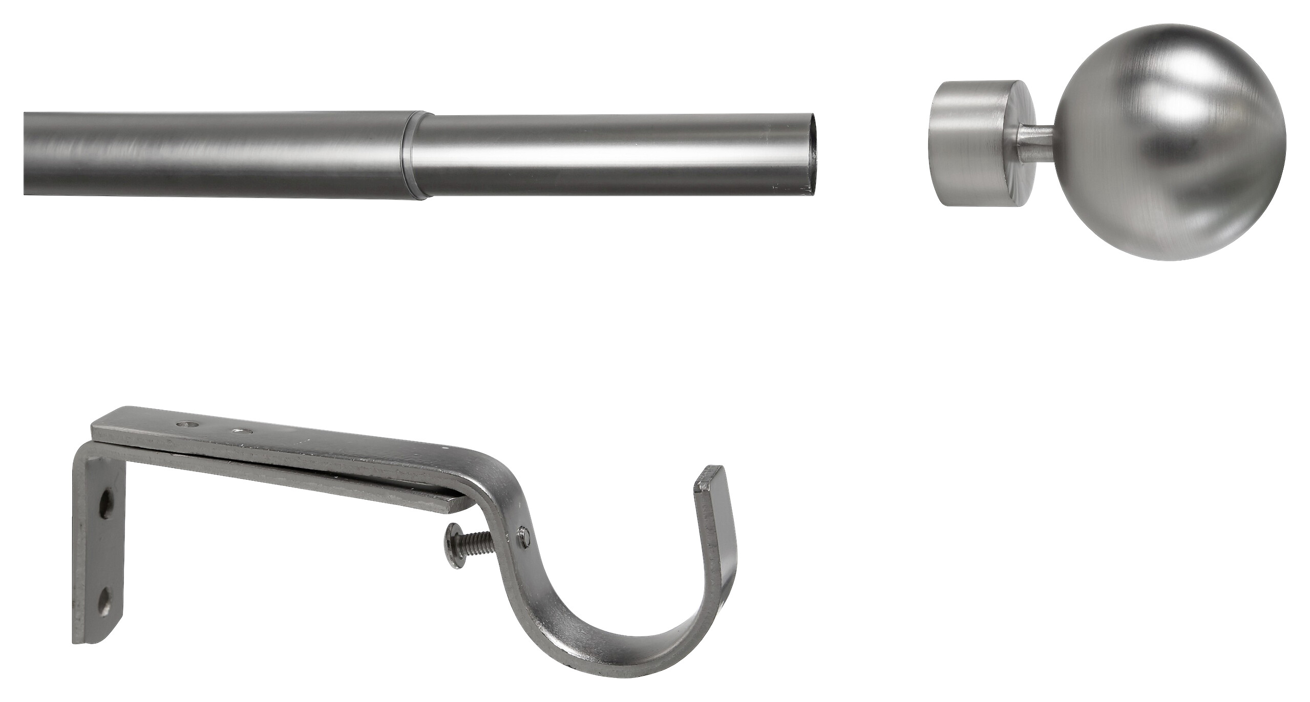 ondeco Stilgarnituren habito/ball-classic Edelstahloptik Metall ausziehbar von ca. 190 bis 360 cm 1.0 Läufe