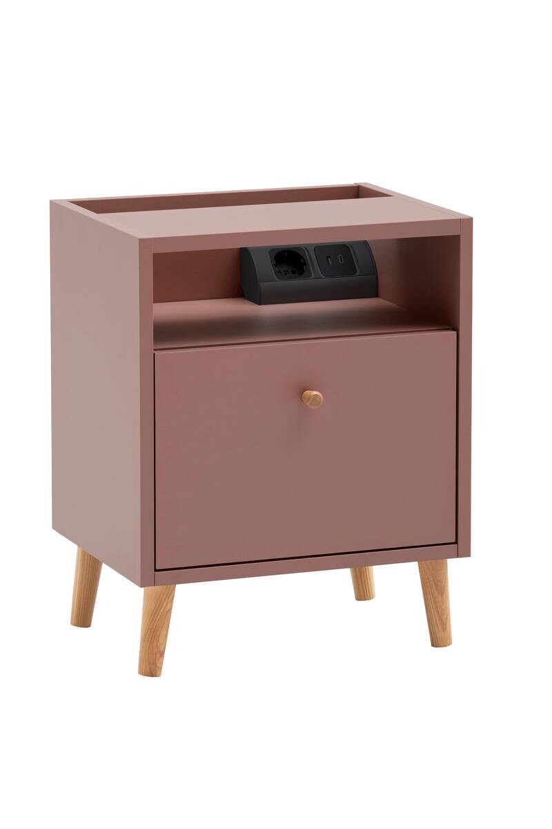 Nachtkonsole Bjarne mauve B/H/T: ca. 40,2x50,1x32,7 cm