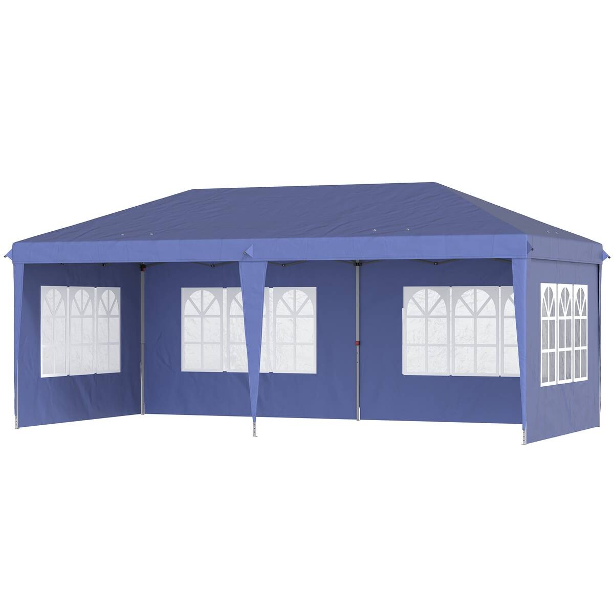 Outsunny Faltpavillon blau Polyester B/H/L: ca. 295x270x585 cm