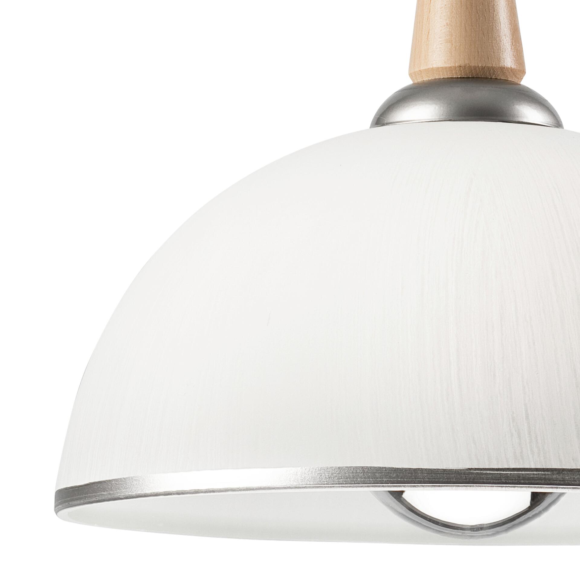 Lamkur Deckenleuchte silber Glas B/H/L: ca. 64x30x64 cm E27 1 Brennstellen