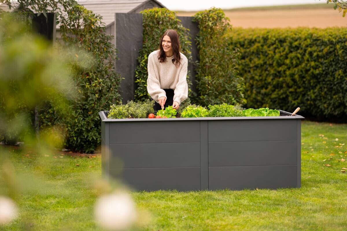 Westmann Hochbeet Primus XL anthrazit Metall B/H/T: ca. 200x77x100 cm