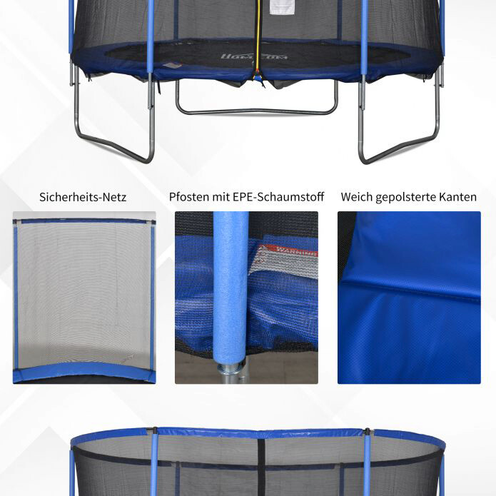 HOMCOM Trampolin blau