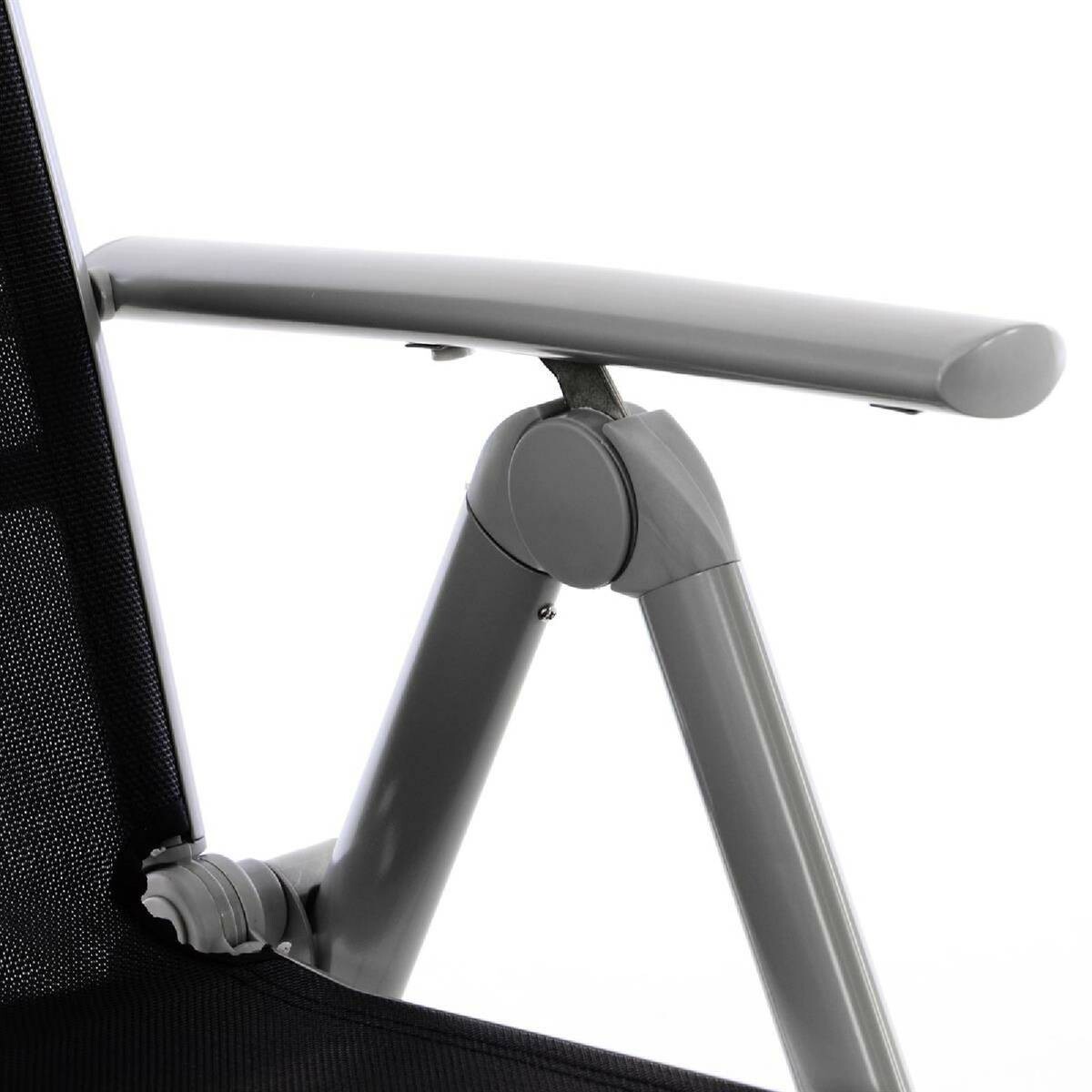 VCM Sonnenliege schwarz Textilene B/H/T: ca. 59x113x74 cm