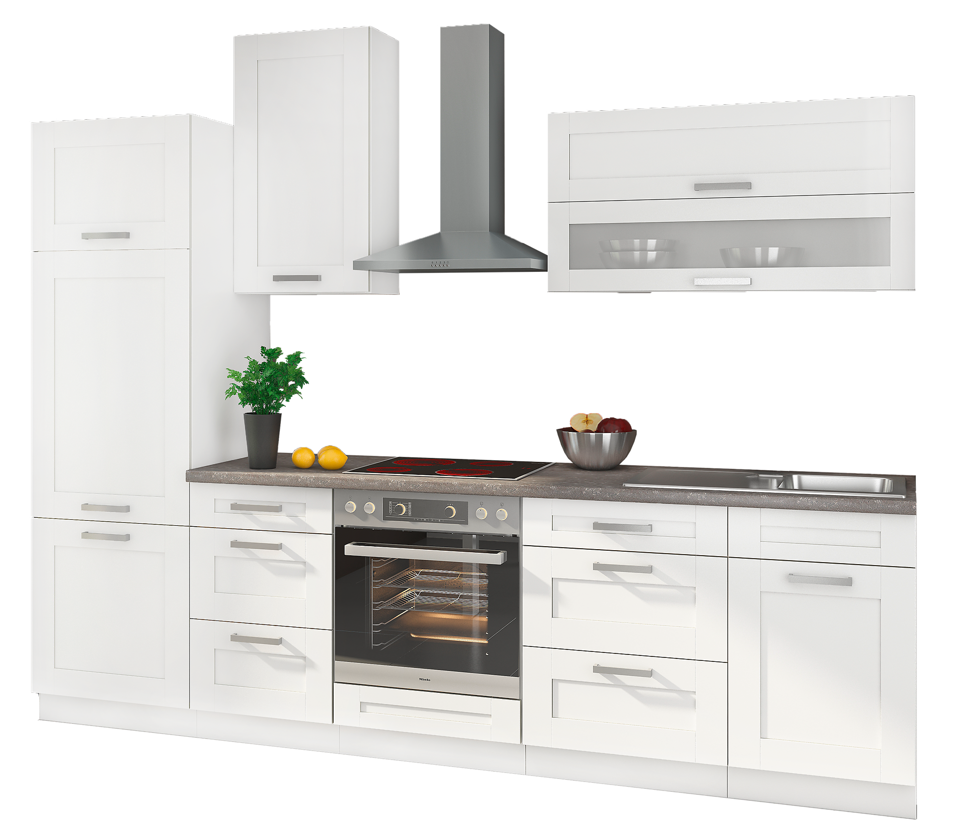 Küchenblock Move weiß matt B/H/T: ca. 280x230x60 cm