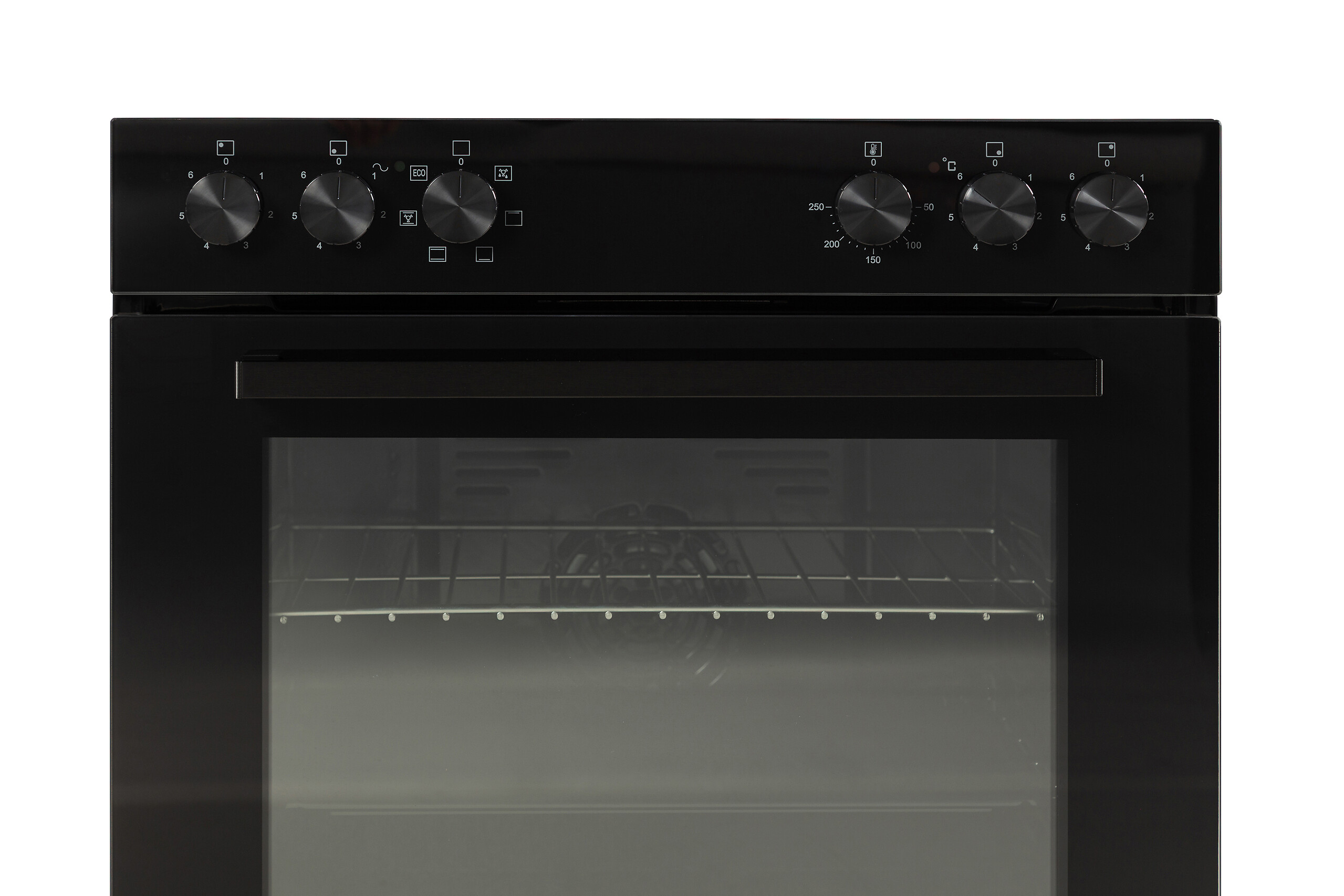 Mican Einbauherdset HSU73S schwarz Edelstahl B/H/T: ca. 59,5x59,5x57,5 cm