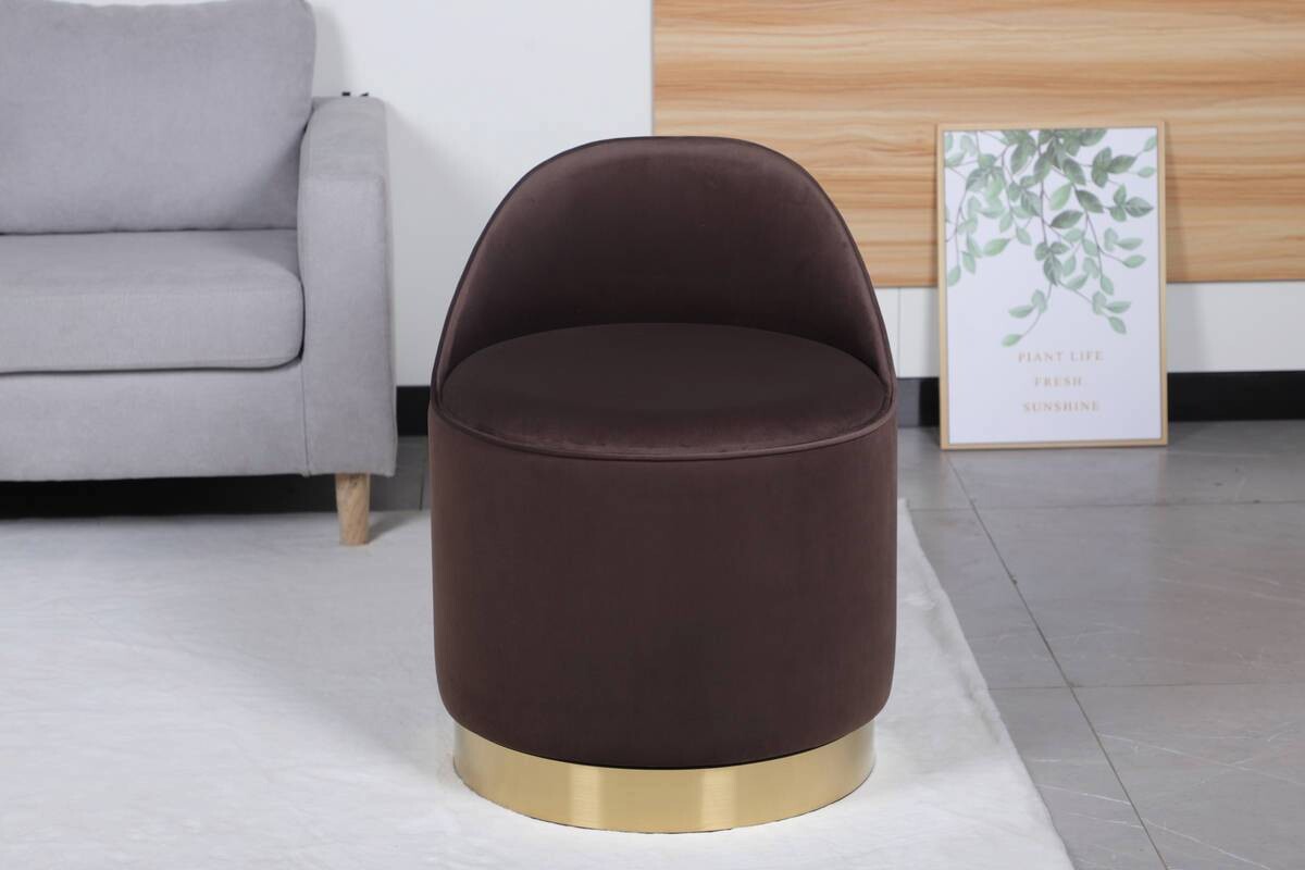 Hocker Viktor 100 braun H/D: ca. 68x52 cm